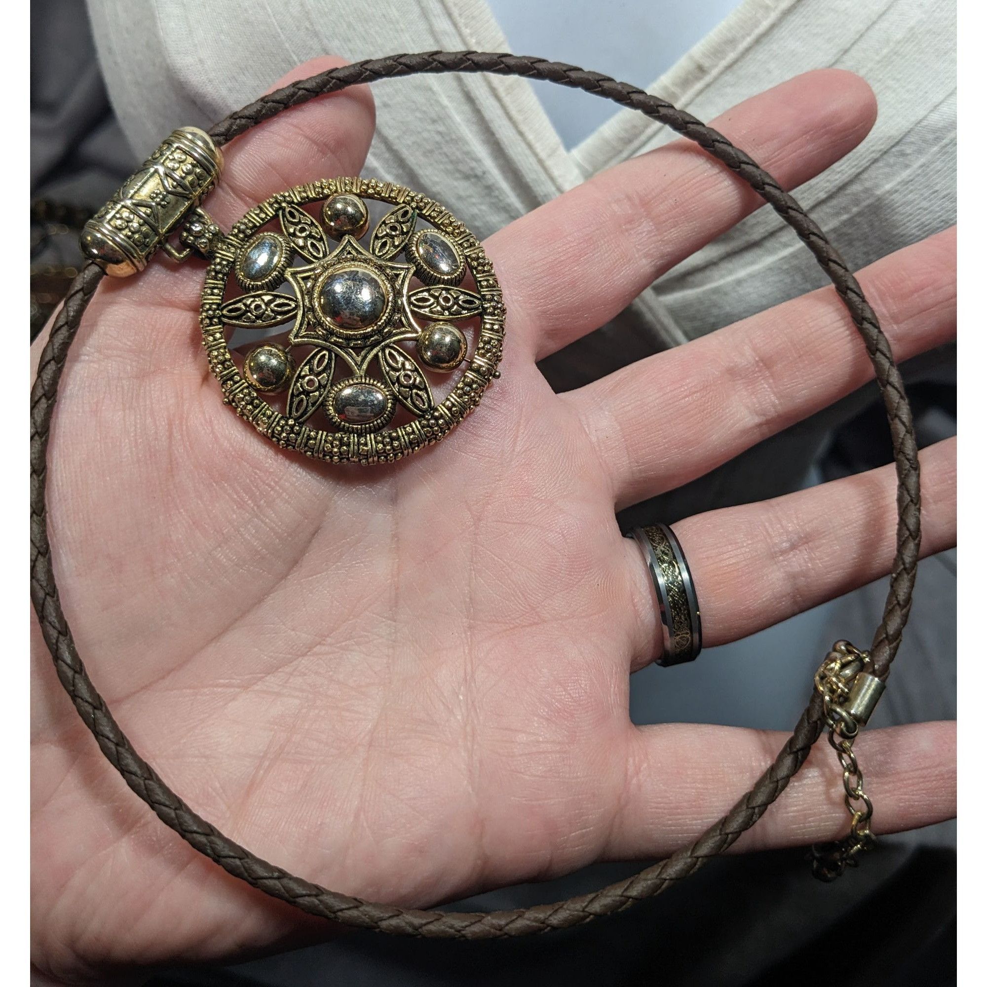 Other Bohemian Medallion Gold Tone Pendant Necklace Size ONE SIZE - 3 Thumbnail