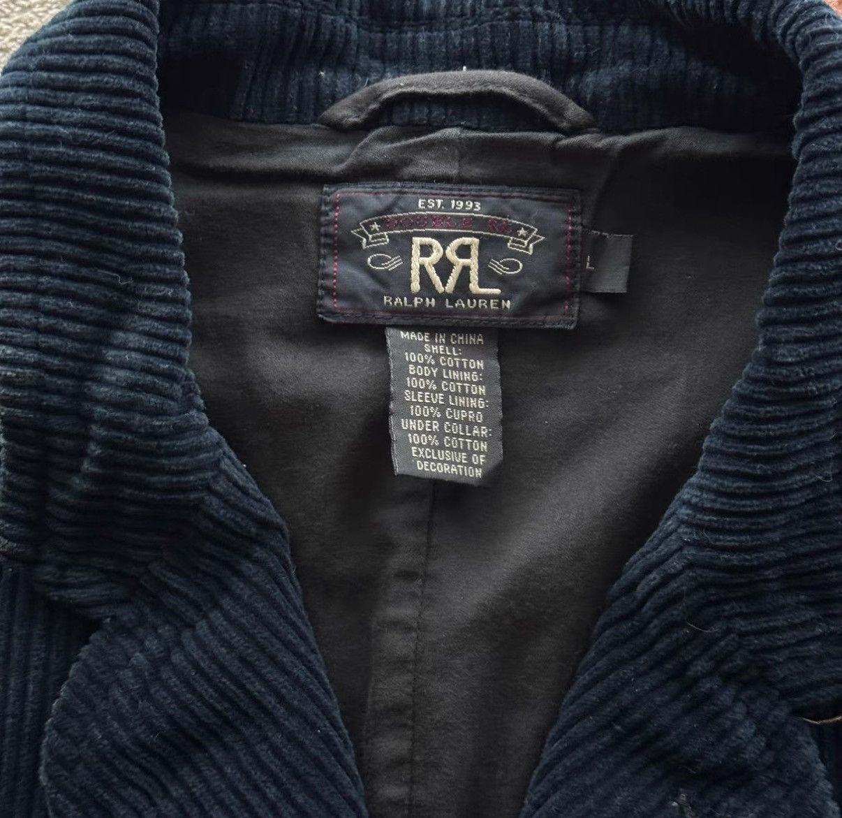 RRL Ralph Lauren RRL Ralph Lauren Double RL Indigo Corduroy Blazer K22 Size US L / EU 52-54 / 3 - 4 Thumbnail