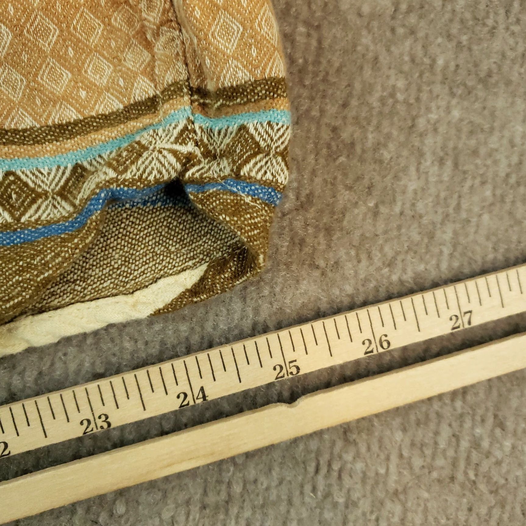 KAVU Knox Rose Women's Medium Brown Blue Striped Elastic Waist Paperbag Shorts Size 32" / US 10 / IT 46 - 4 Thumbnail
