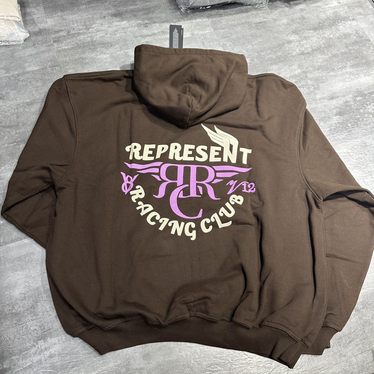 Represent Clo. Represent Racing Club Hoodie - Vintage Brown Size US XXL / EU 58 / 5 - 3 Thumbnail
