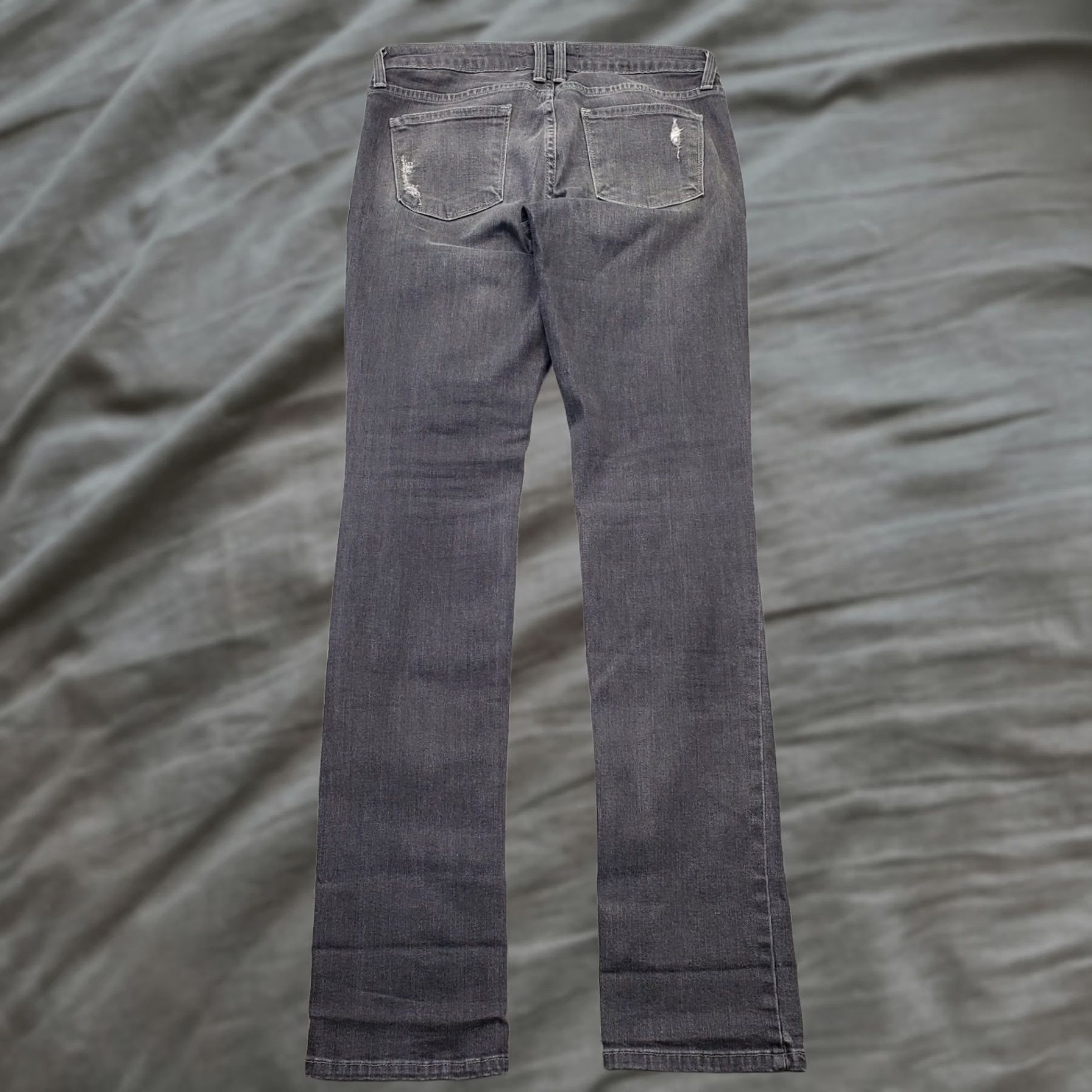Denime JUST BLACK Skinny Jeans Womens 30 Denim Gray Distressed Ripped Faded USA Made Casual Everyday Caro: Womens Size 30 Gray Jeans Size 30" / US 8 / IT 44 - 1 Thumbnail