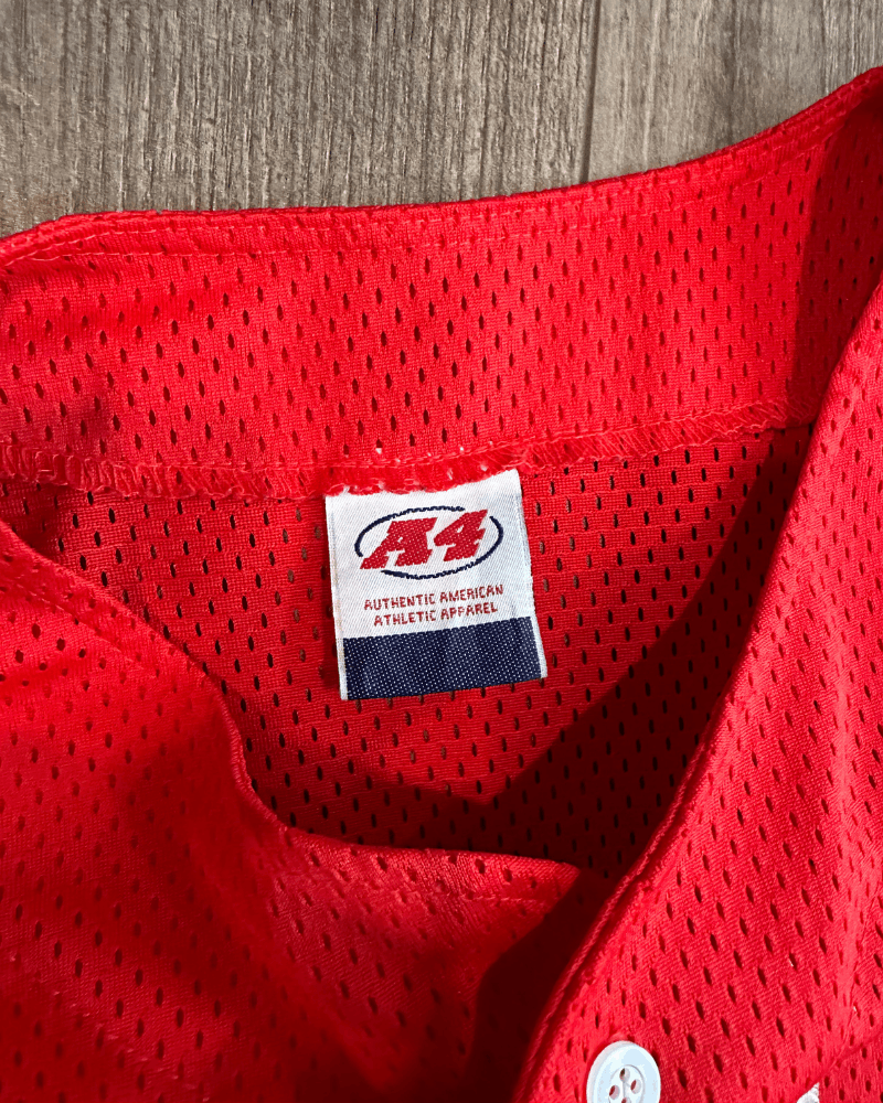 Vintage Vintage BC British Columbia #50 Red Baseball Jersey Size XL Size US XL / EU 56 / 4 - 6 Thumbnail