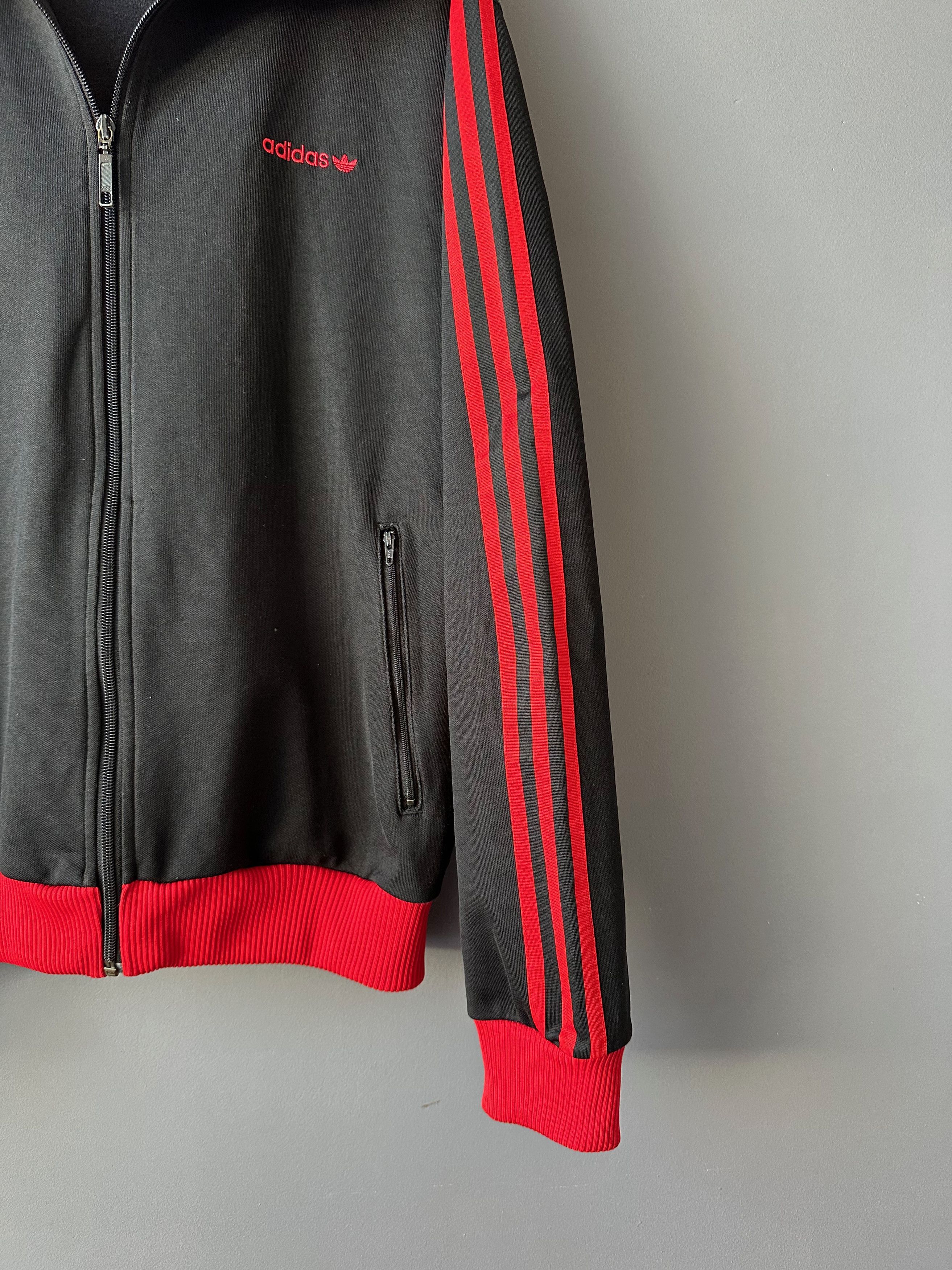 Adidas Adidas Vintage Athletic Track Top Jacket Large Black Red Size US L / EU 52-54 / 3 - 2 Thumbnail