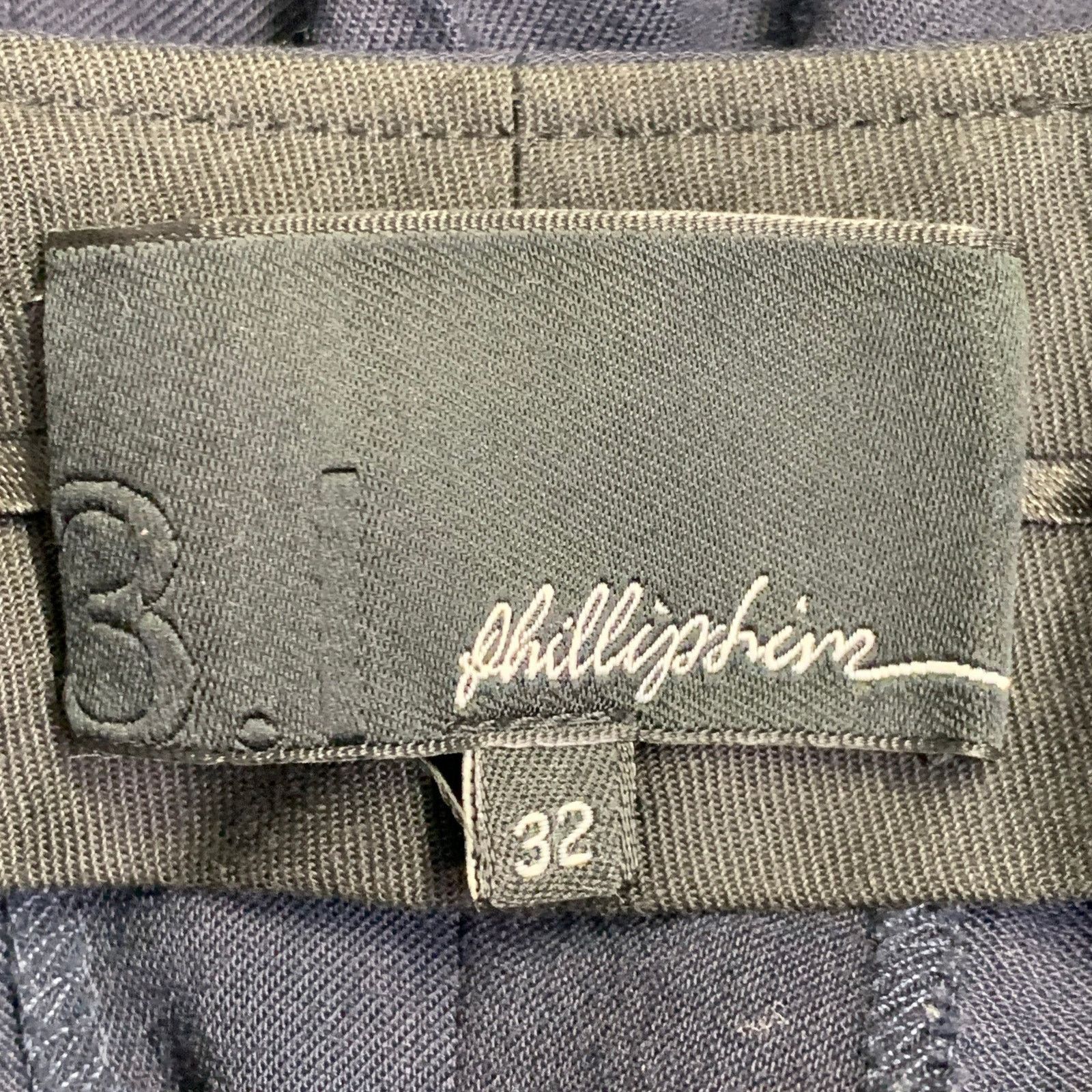 3.1 Phillip Lim 3.1 PHILLIP LIM Navy Twill Viscose Contrast Trim Dress Pants Size 34R - 6 Thumbnail