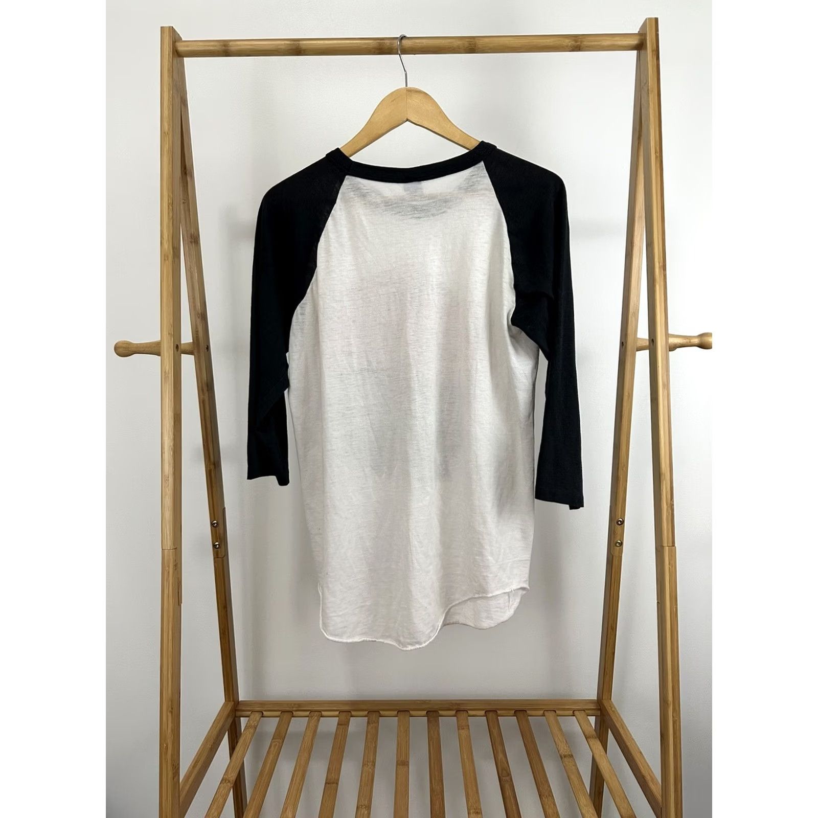 Vintage VTG The Rolling Stones The Knits Raglan Burn Out 80s Band T-Shirt XL White Men 3/4 Sleeve Raglan Burnout Tee Size US XL / EU 56 / 4 - 5 Thumbnail