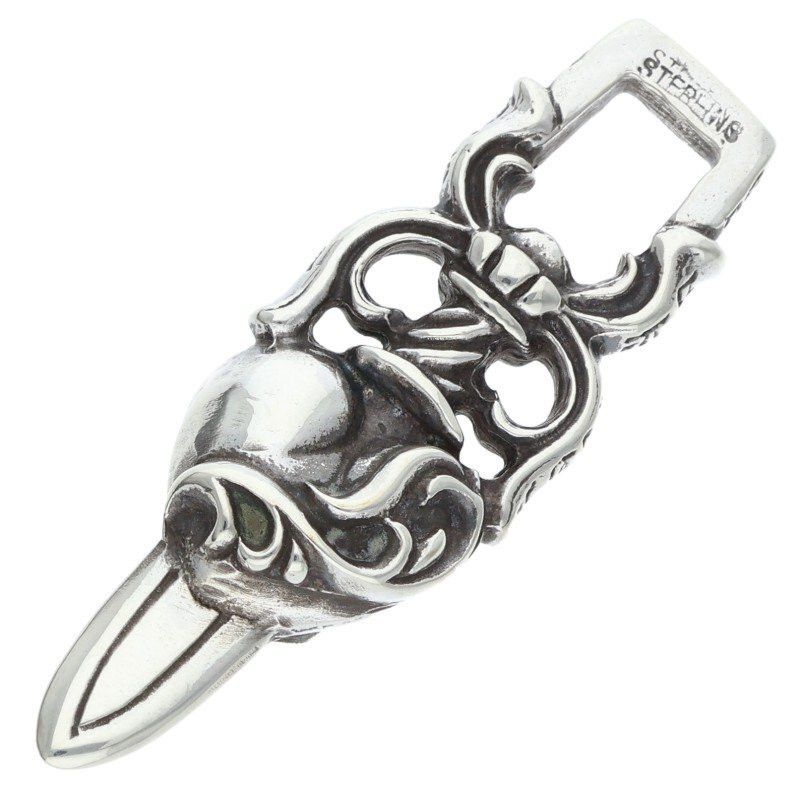 Chrome Hearts Chrome Hearts Dagger Heart Silver Necklace Size ONE SIZE - 1 Thumbnail