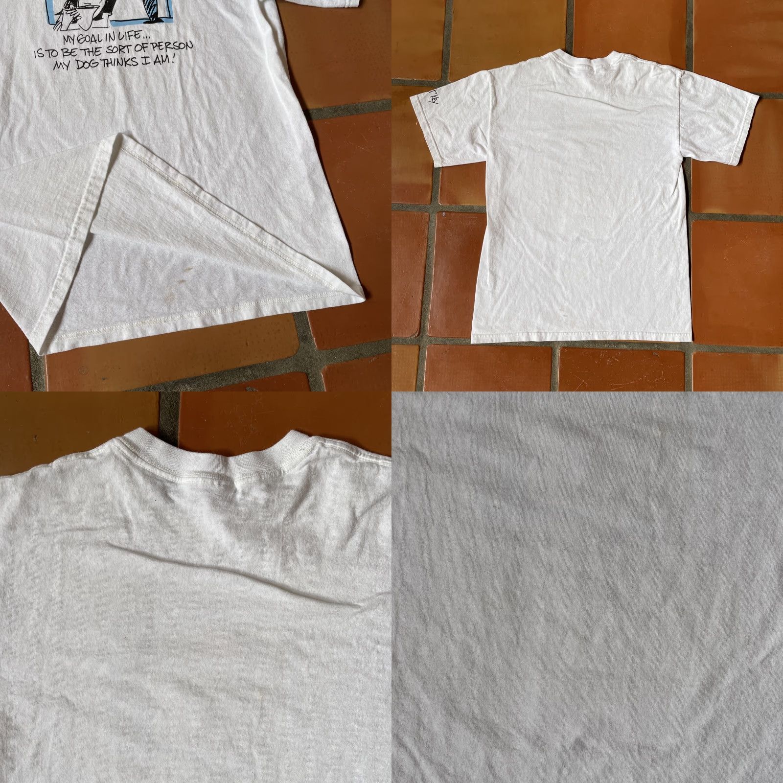 Vintage VINTAGE Emerson Quillin Comic 2002 Y2K Mens M White Graphic Print T-Shirt Size US M / EU 48-50 / 2 - 10 Thumbnail