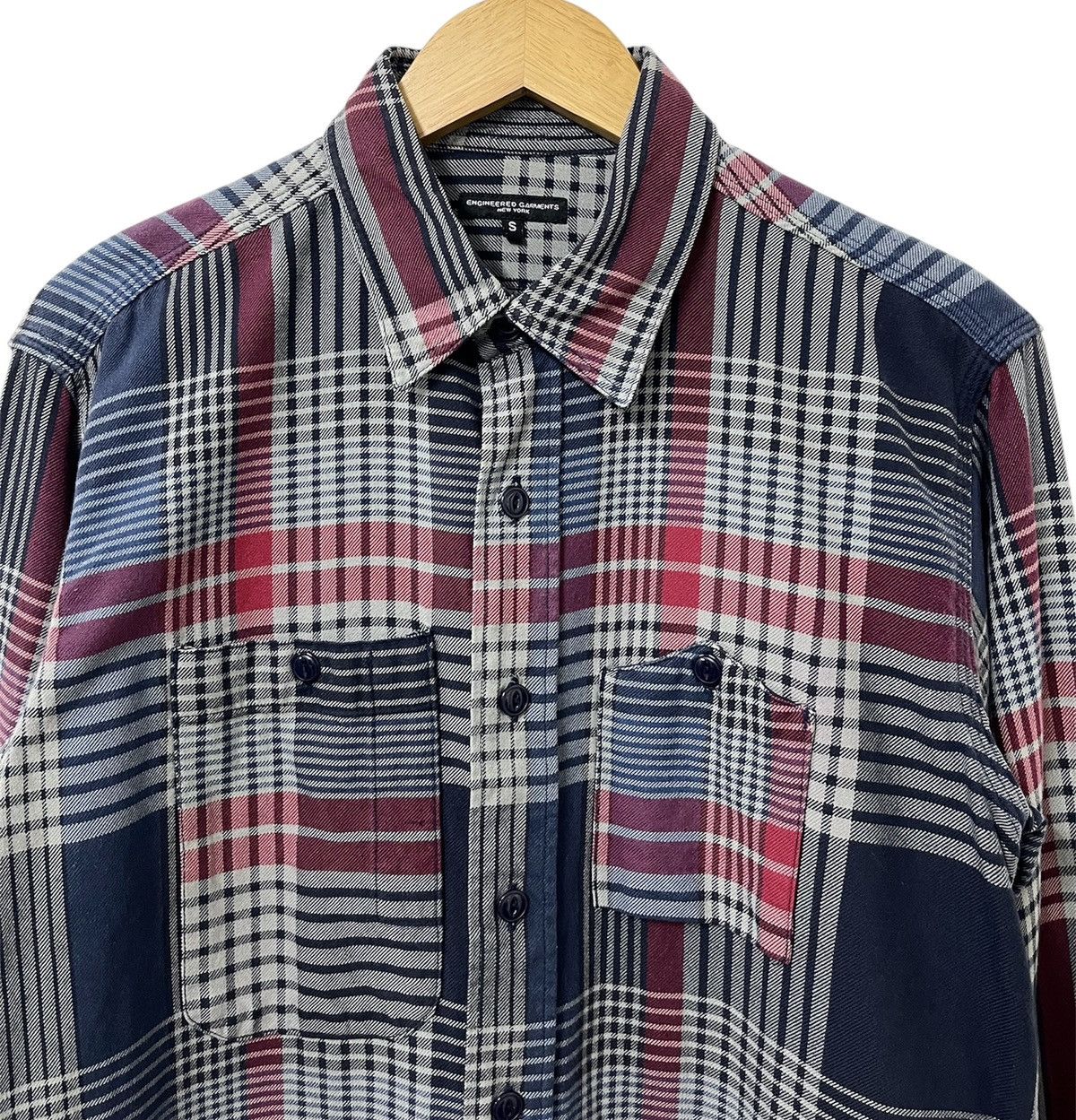 Engineered Garments ENGINEERED GARMENTS CHECKED PLAID WORK SHIRT Size US S / EU 44-46 / 1 - 7 Thumbnail