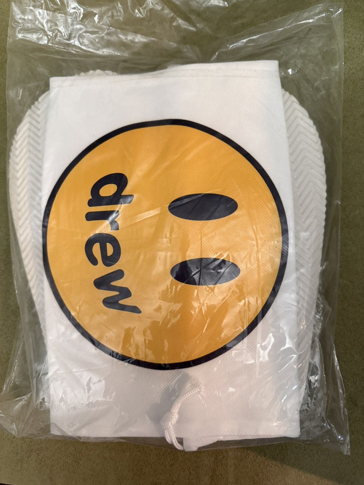 Drew House Drew House x Justin Bieber S/M white Smiley Logo slippers Size US 8 / EU 41 - 4 Thumbnail