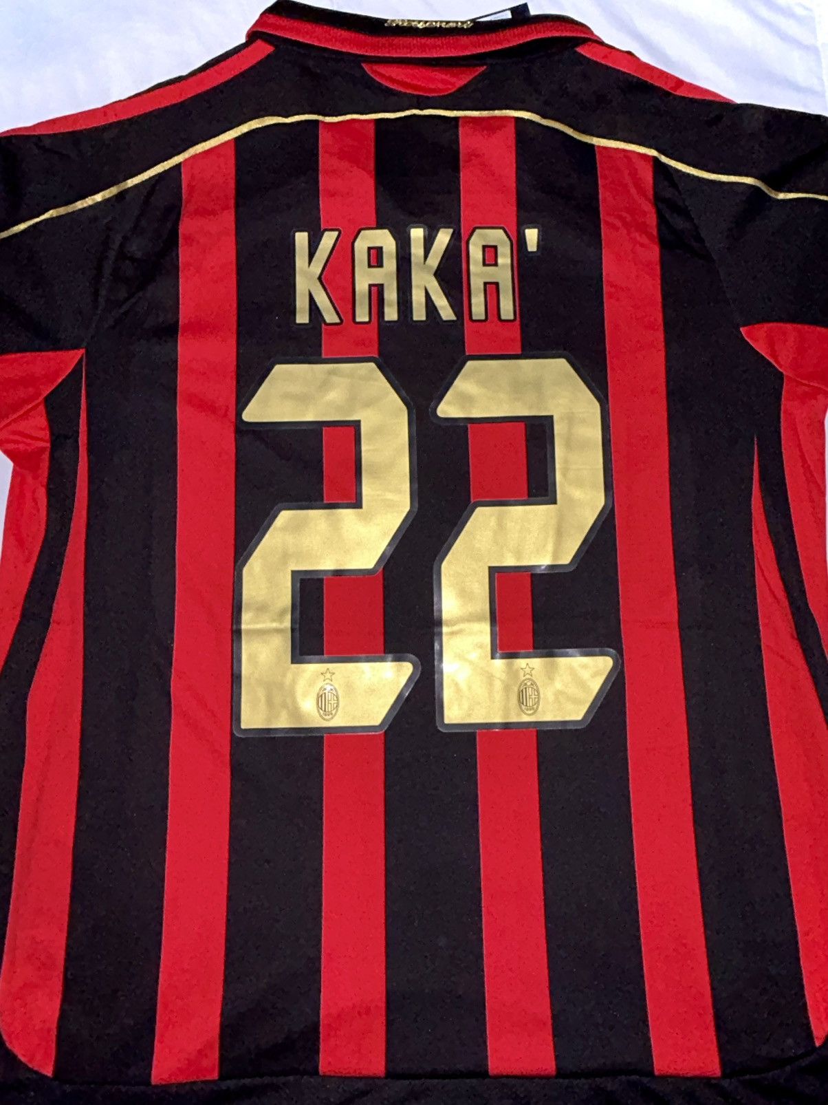 Signed Kaka Adidas AC Milan Jersey soccer shirt #22 F/S Brazil Real Madrid