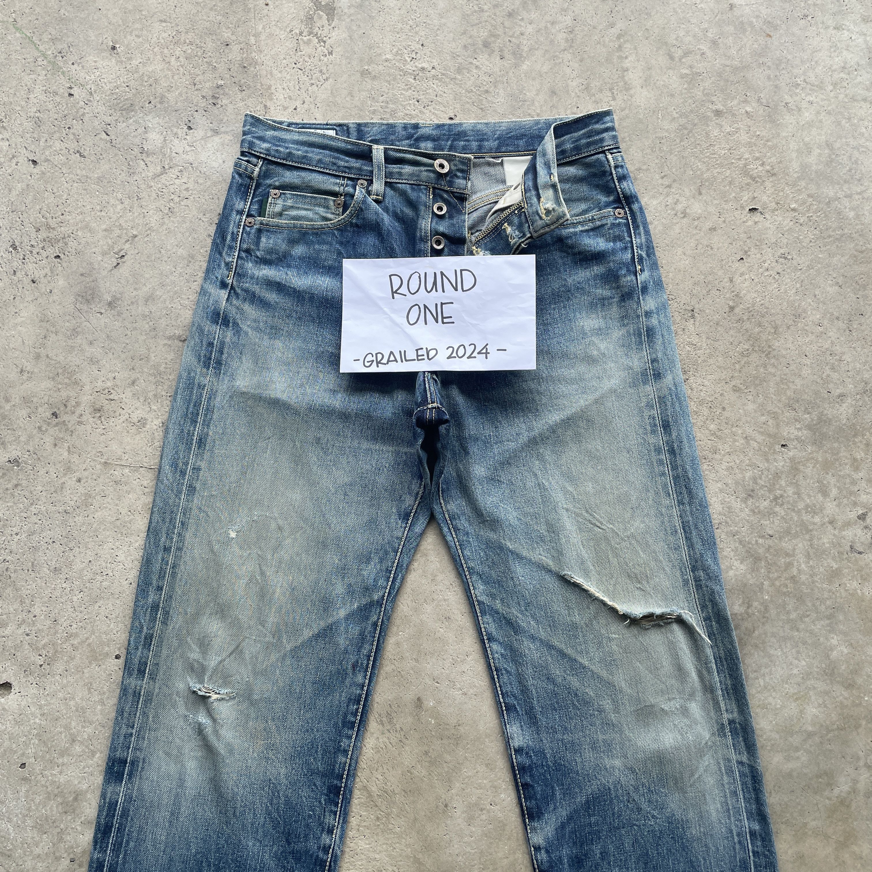 Faded Glory × Paul Smith PAUL SMITH DISTRESSED SELVEDGE JEANS FADED PANTS DENIM W31 Size US 31 - 3 Thumbnail