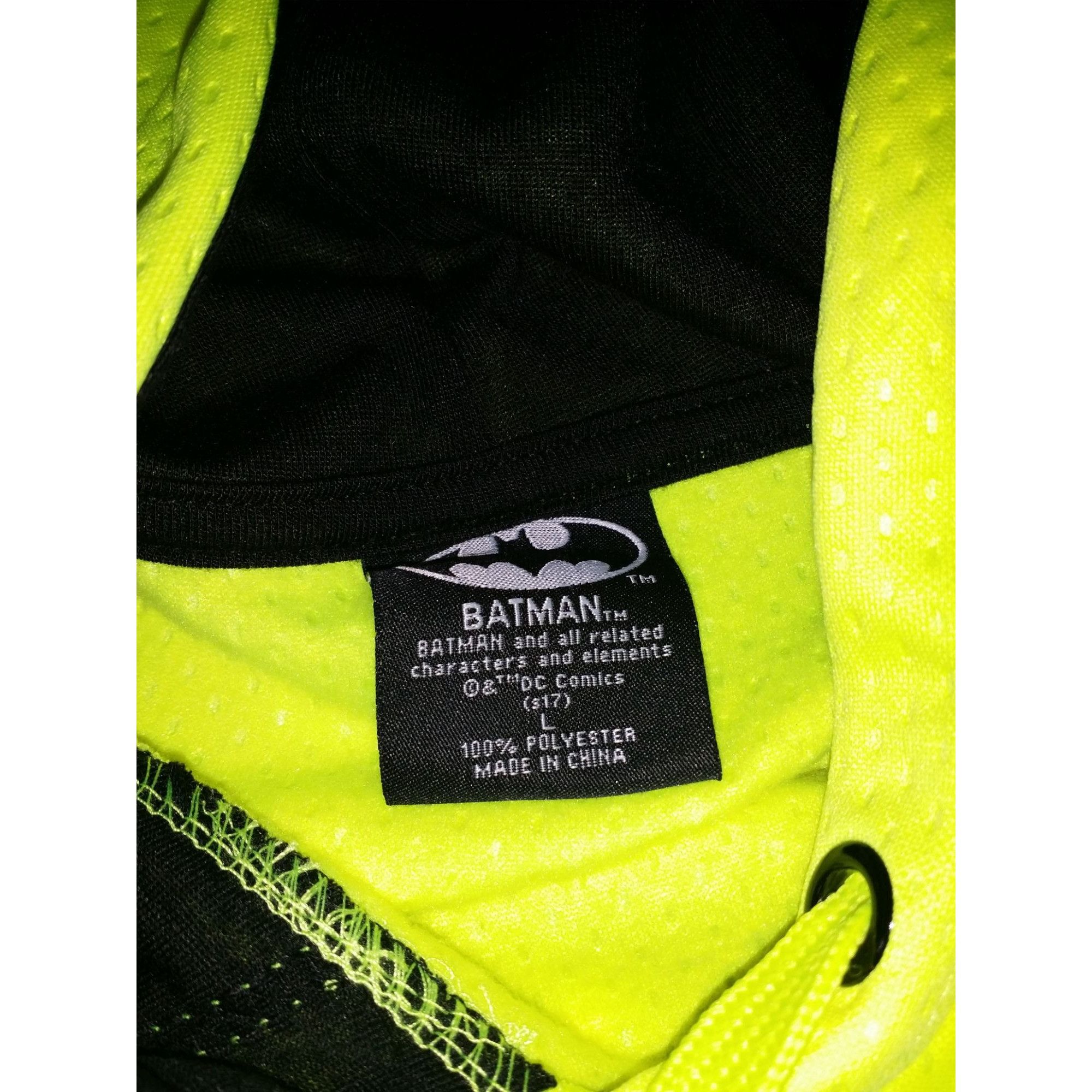 DC Comics Batman DC Comics Thermal Fleece Hoodies Men Sz L Acid Yellow Size US L / EU 52-54 / 3 - 6 Thumbnail