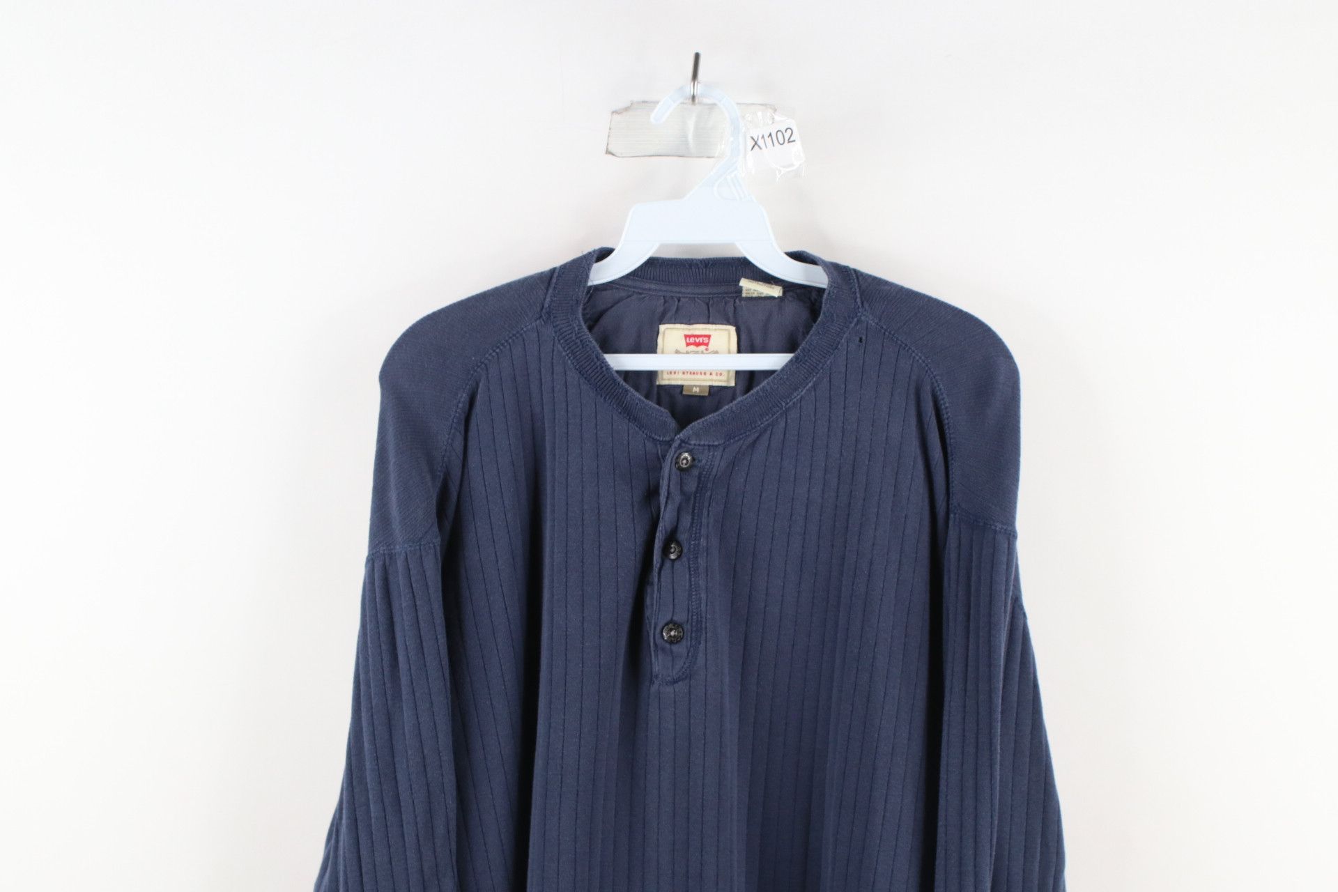 Levi's Vintage 90s Levis Ribbed Knit Long Sleeve Henley T-Shirt Size US S / EU 44-46 / 1 - 2 Thumbnail