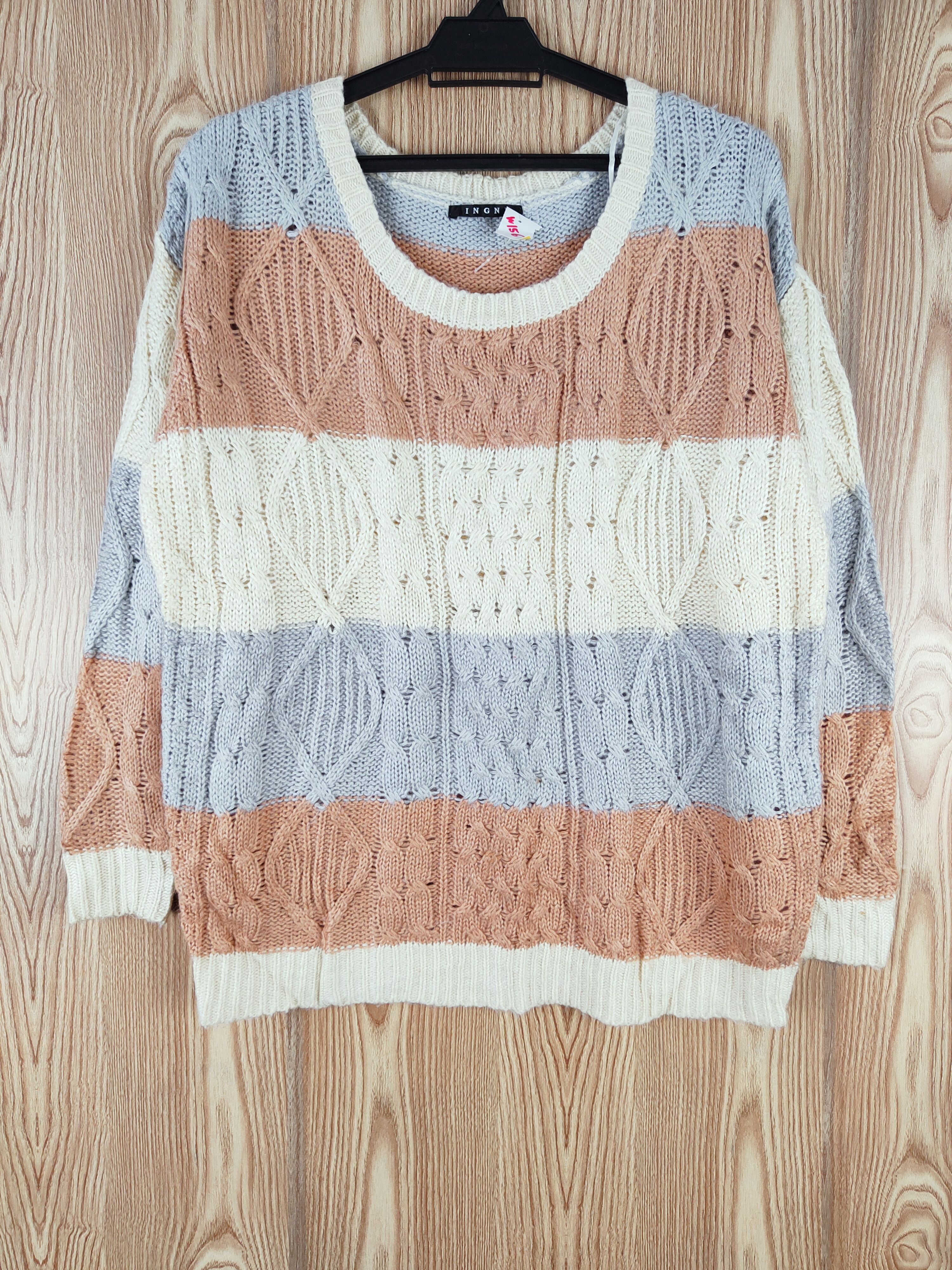 Homespun Knitwear Ingni Cream Knitwear Sweatshirts #W156 Size US M / EU 48-50 / 2 - 1 Thumbnail