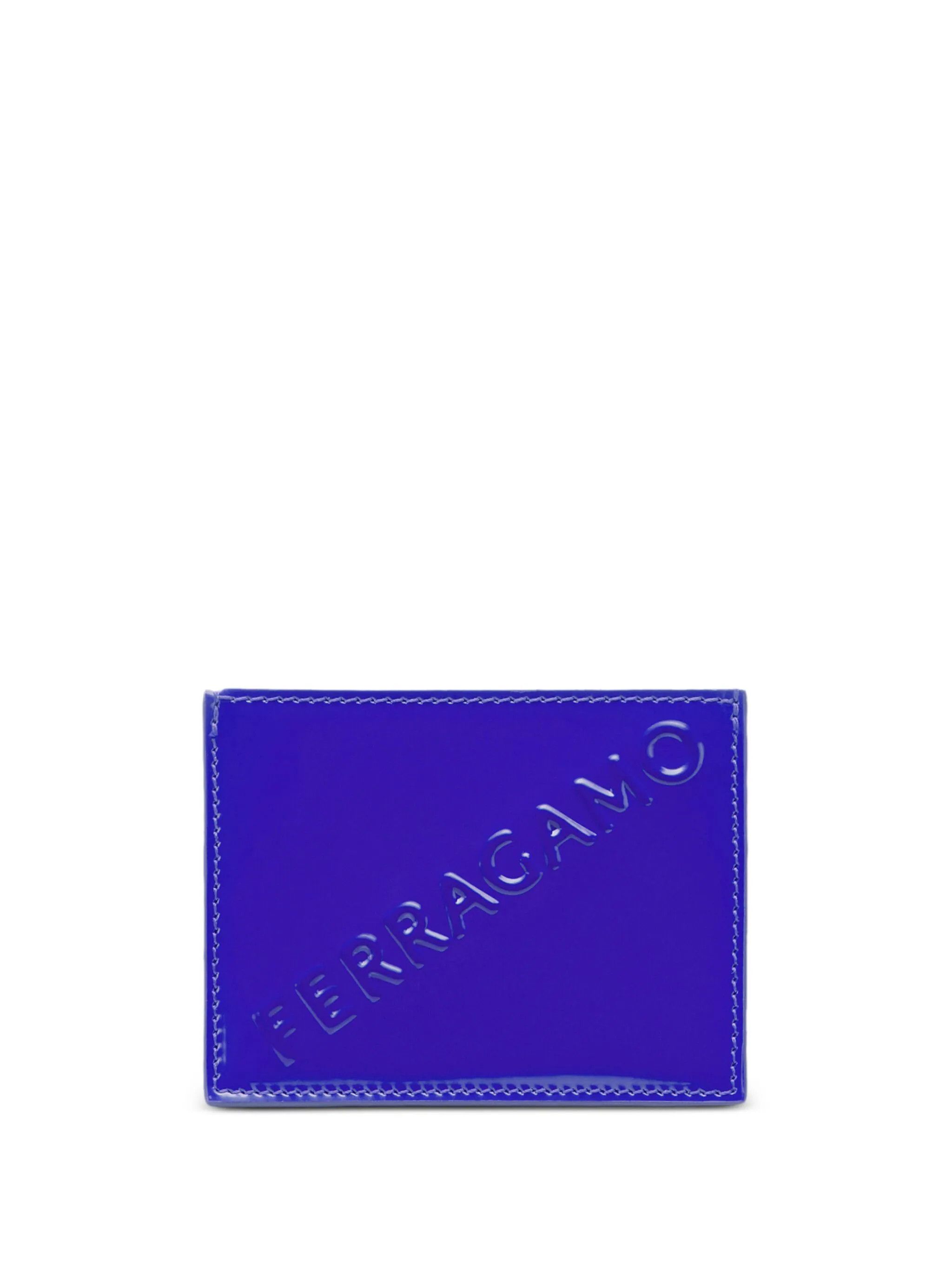 Salvatore Ferragamo o1s1rm0924 Size: OS / Embossed Bi Wallet in Blue Size ONE SIZE - 1 Thumbnail