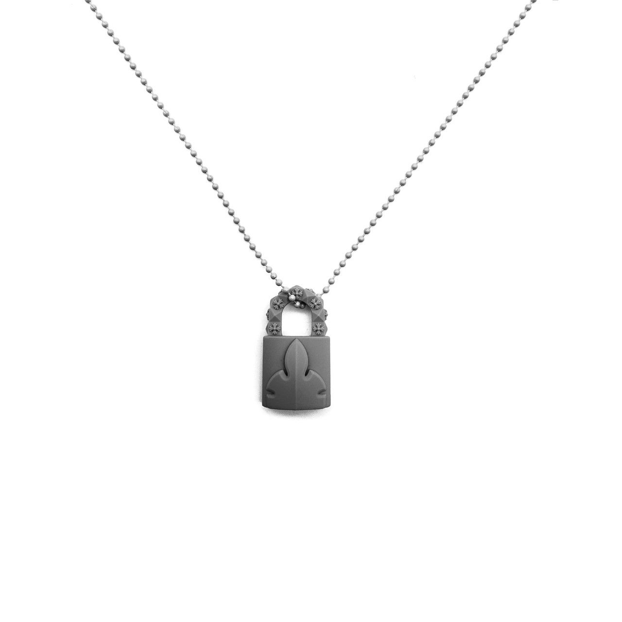 Chrome Hearts Chrome Hearts Resin Gray Flame Lock Pendant Ball Chain Size ONE SIZE - 1 Thumbnail