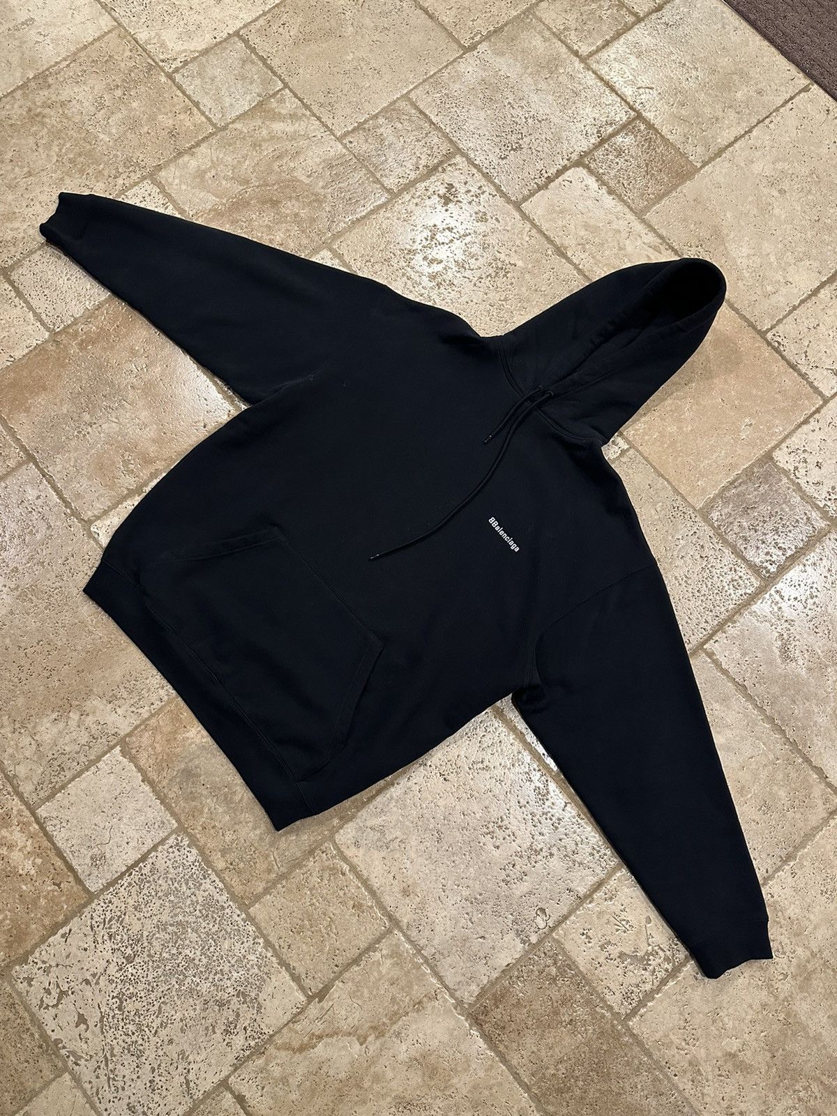Balenciaga Balenciaga BB Embroidered Logo Black Pullover Hoodie Size US L / EU 52-54 / 3 - 4 Thumbnail