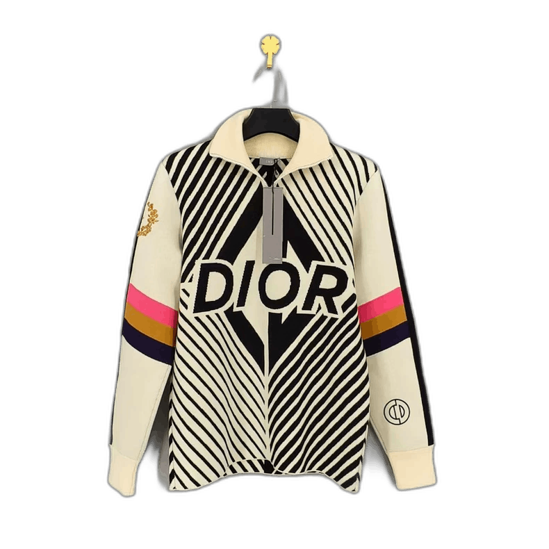 dior logo print high-neck knit pullover