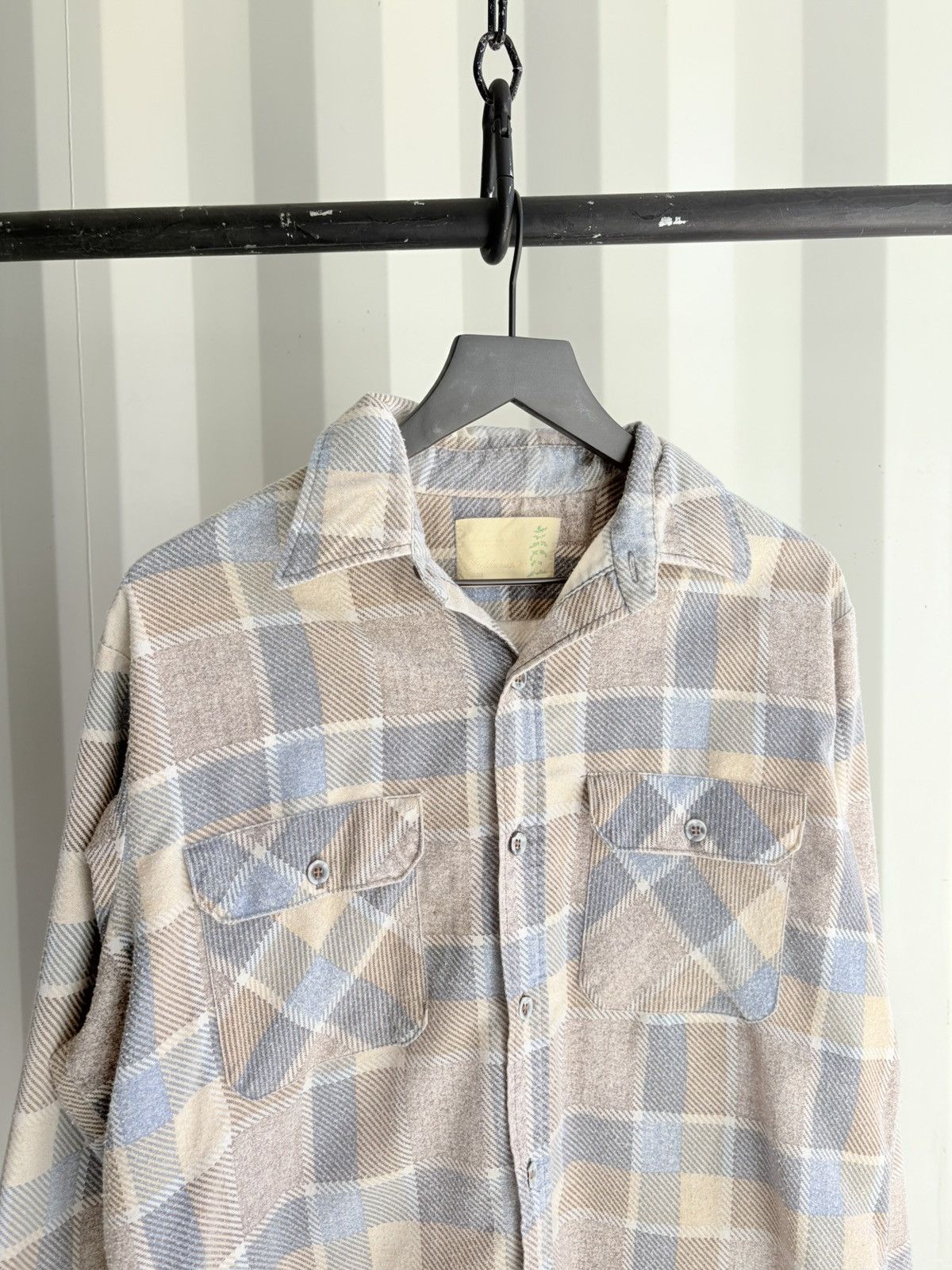 Vintage Vintage Sun Faded Flannel Distressed Grunge Shirt Size US XL / EU 56 / 4 - 2 Thumbnail