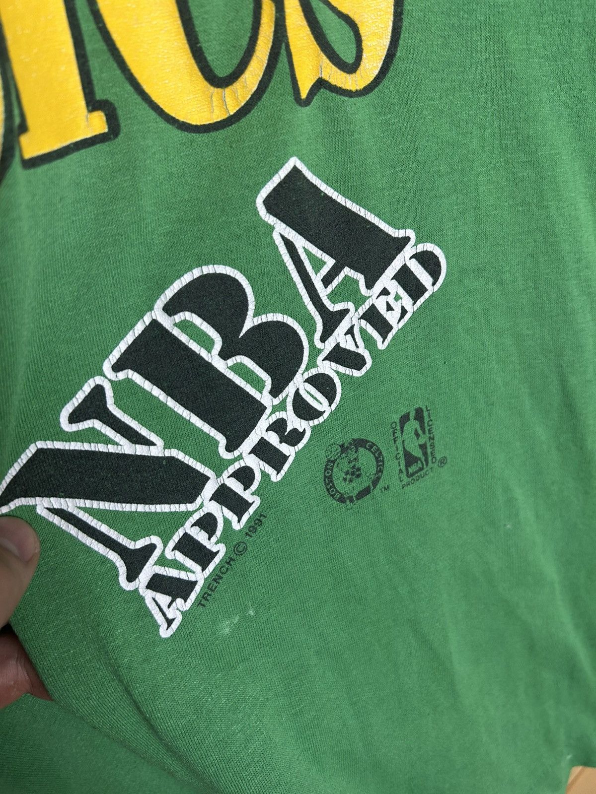 NBA Vintage 1991 Boston Celtics single stitch t shirt Size US XL / EU 56 / 4 - 8 Thumbnail