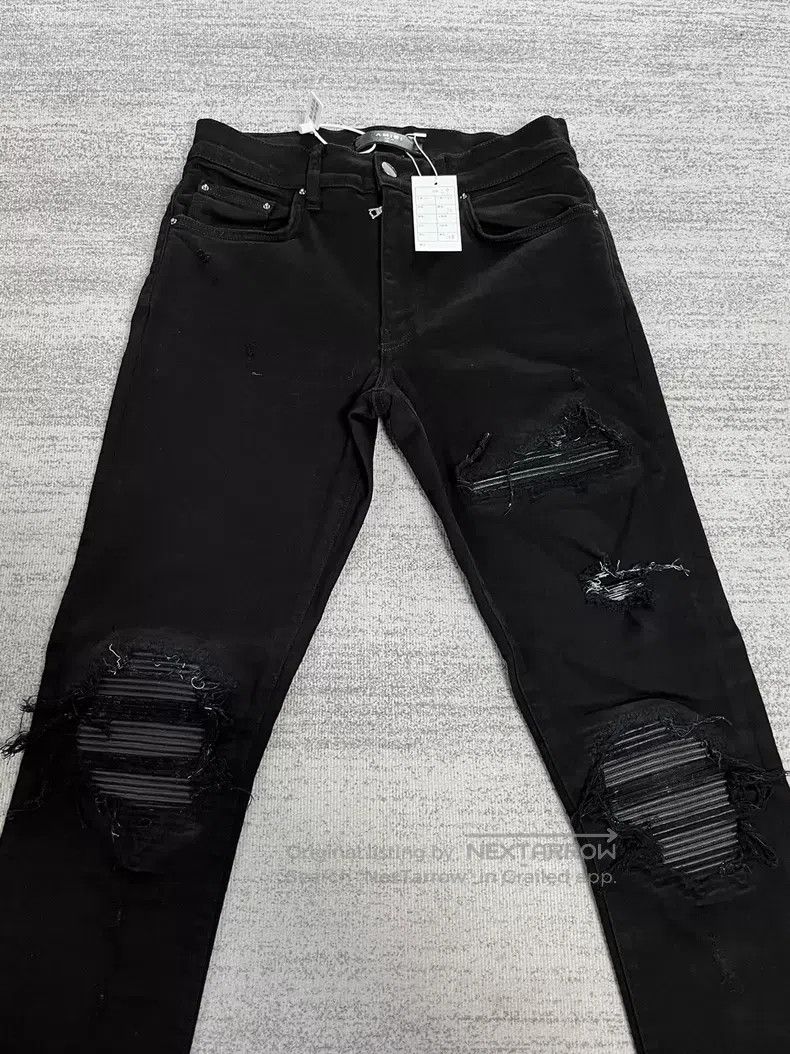 Amiri Amiri Size 29 Black patchwork ruins the jeans Size US 29 - 2 Thumbnail