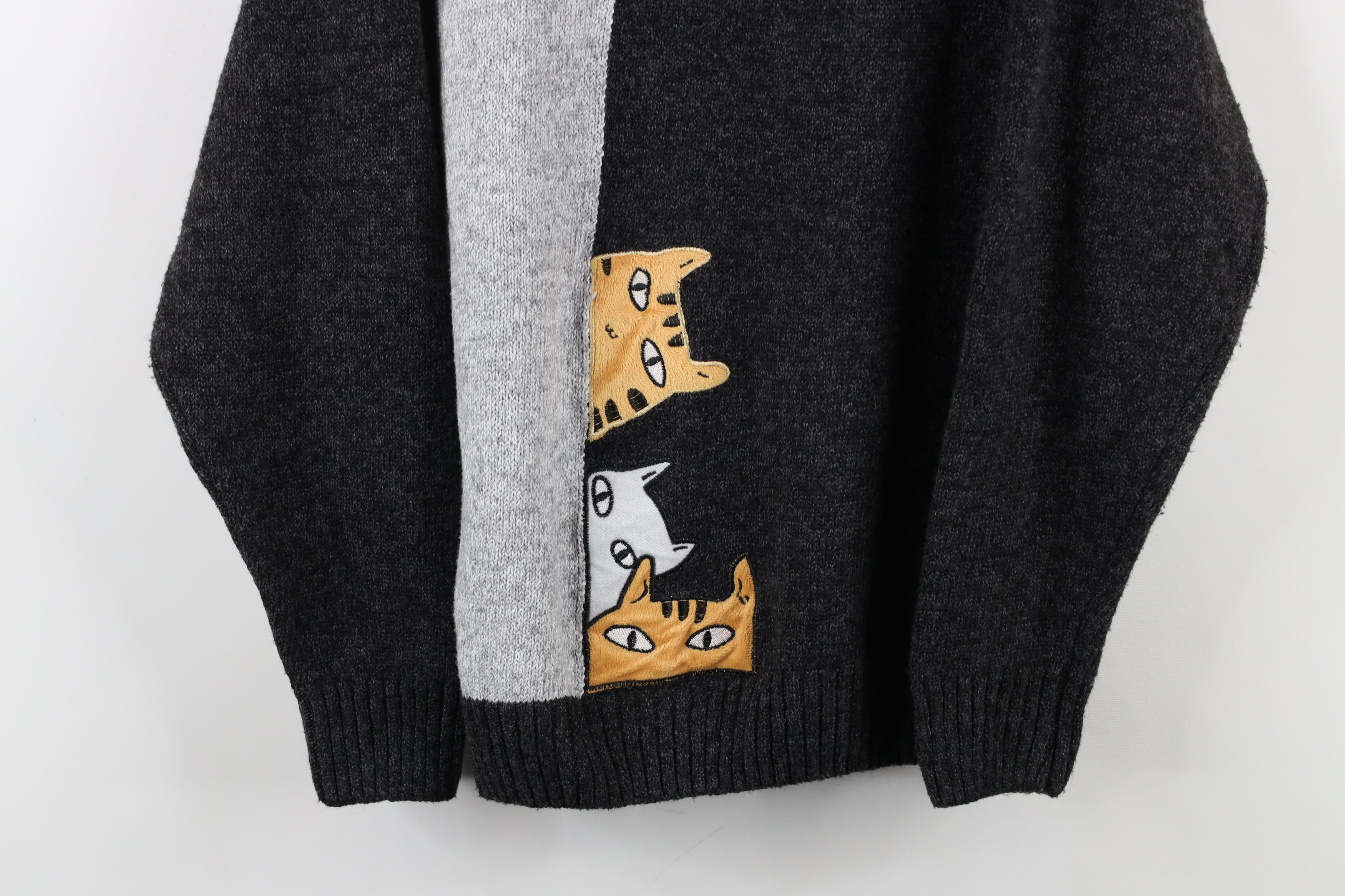 Vintage Vintage 90s Streetwear Cat Kitten Cat Lady Knit Sweater Size M / US 6-8 / IT 42-44 - 3 Thumbnail