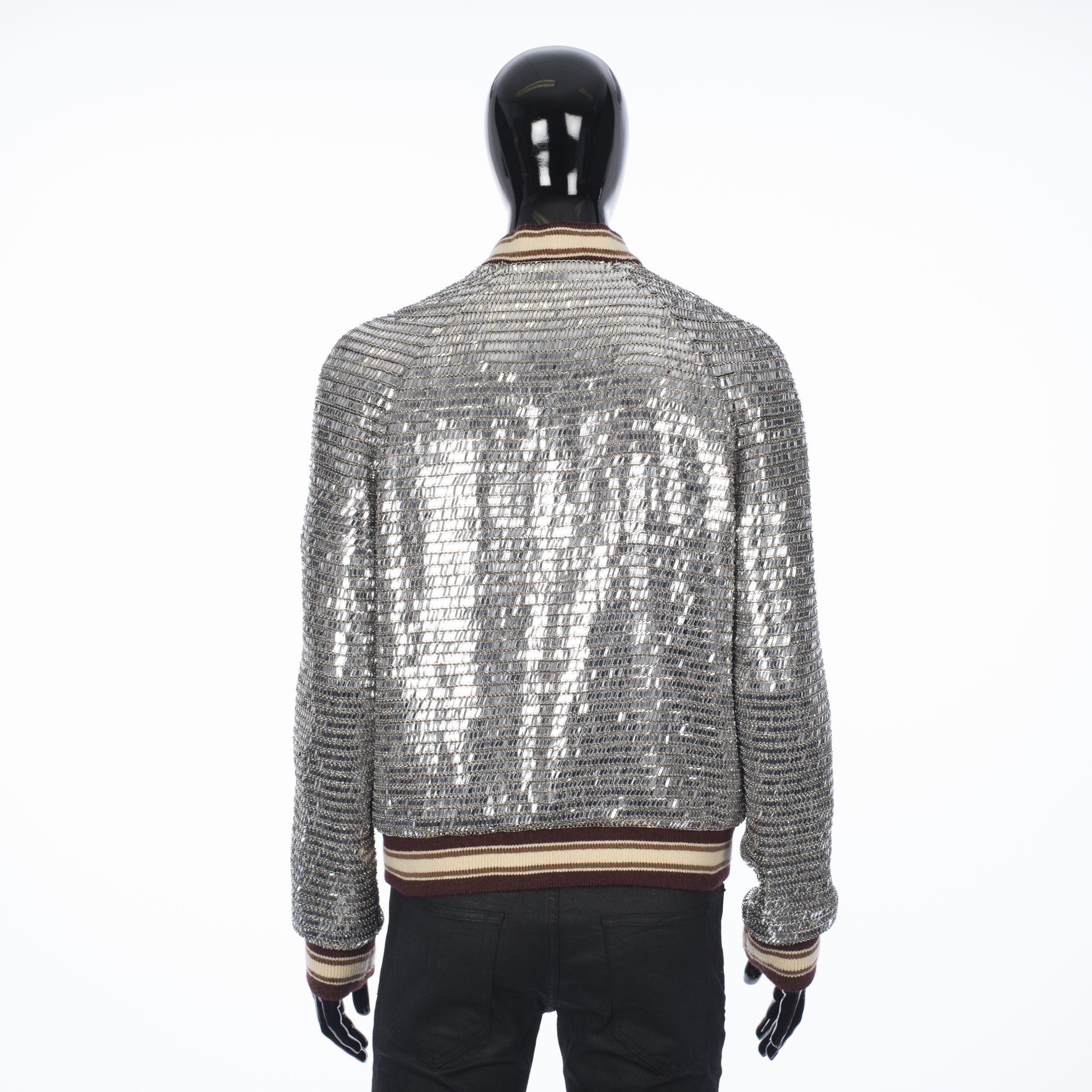 Celine Silver Mirror Embroidered Teddy Jacket Size US M / EU 48-50 / 2 - 6 Thumbnail