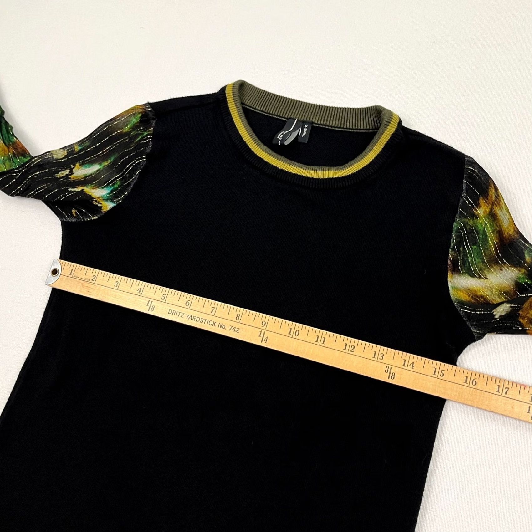 Anthropologie VINTAGE Anthropologie Bl^nk London Nela Pullover Sweater Womens XS Sheer Balloon Sleeve Size XS / US 0-2 / IT 36-38 - 5 Thumbnail