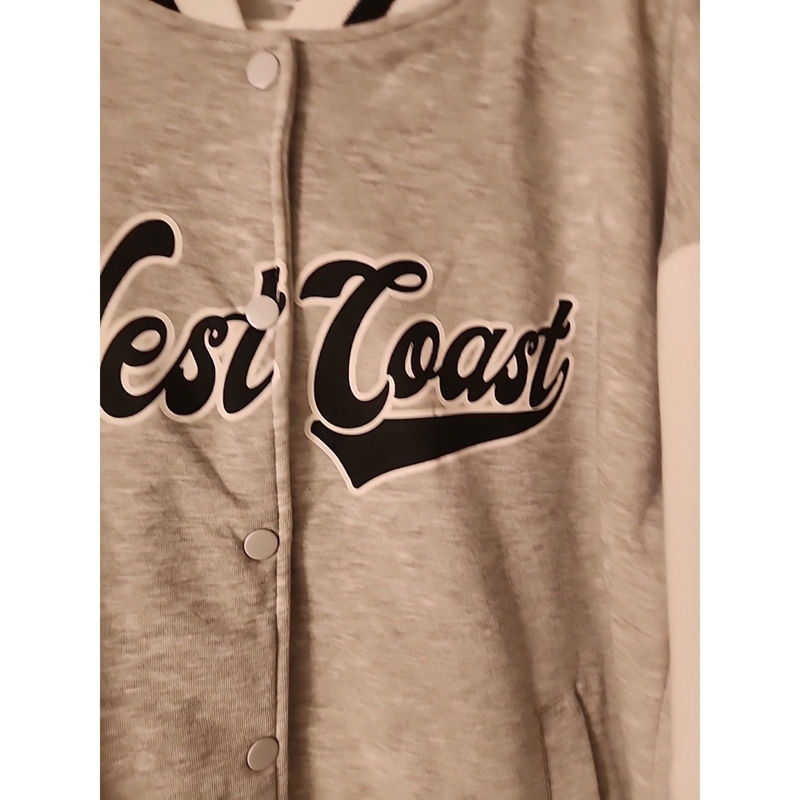 Other Refuge Athletic West Coast Script Gray Varsity Jacket Size M Size M / US 6-8 / IT 42-44 - 5 Thumbnail