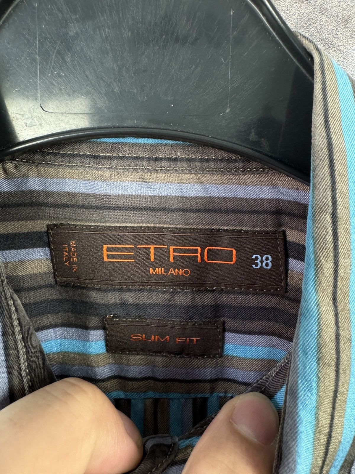 Etro Men’s Etro Milano Striped Shirt Button Up Long Sleeve Size38 Size US S / EU 44-46 / 1 - 5 Thumbnail