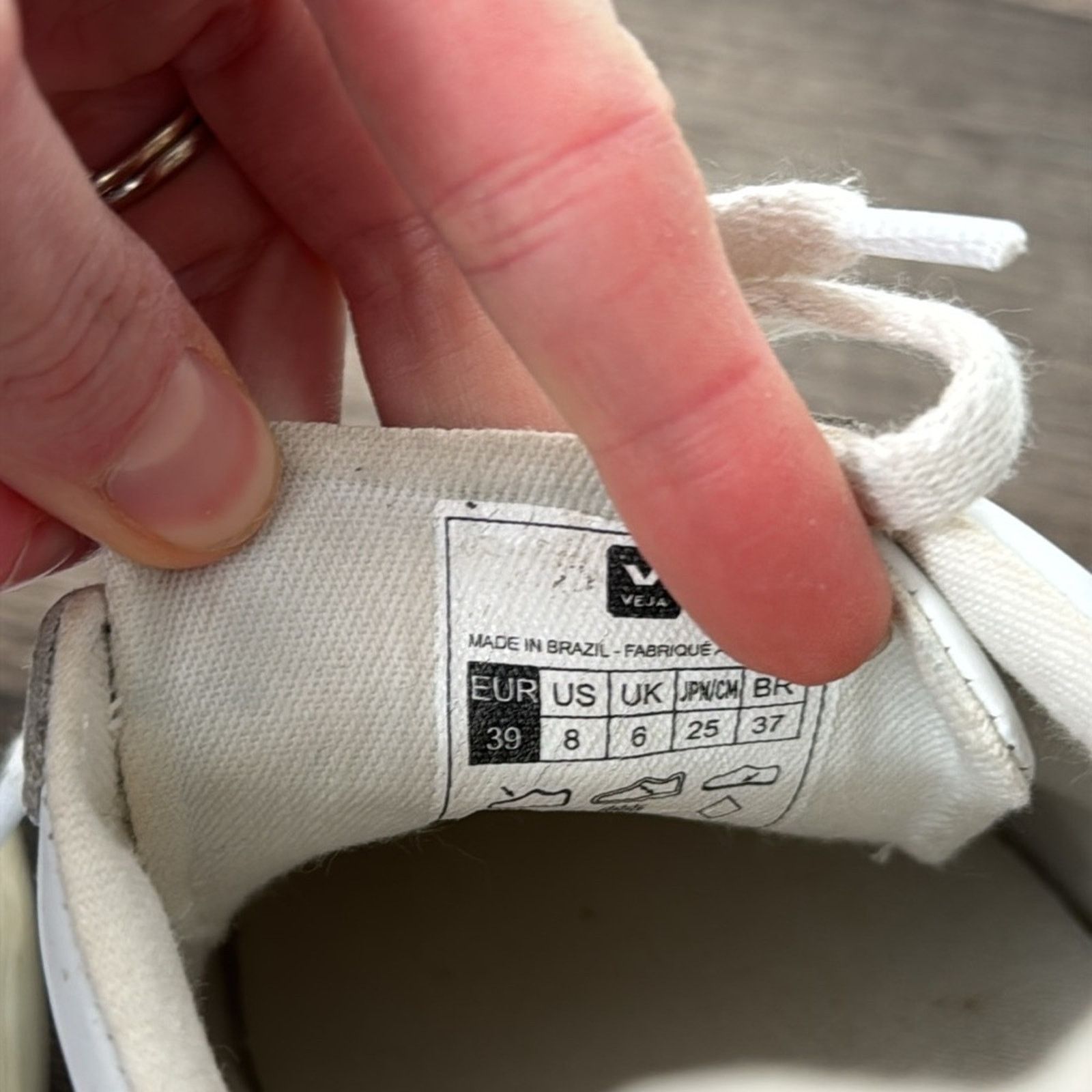 Veja Veja 8 Esplar Leather Logo Sneakers in White Size US 8 / IT 38 - 10 Thumbnail