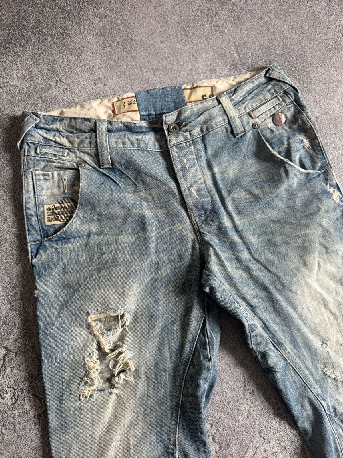G-Star G star raw 27/32 jail loose tapered shiro denim jeans 3D y2k Size US 27 - 10 Thumbnail