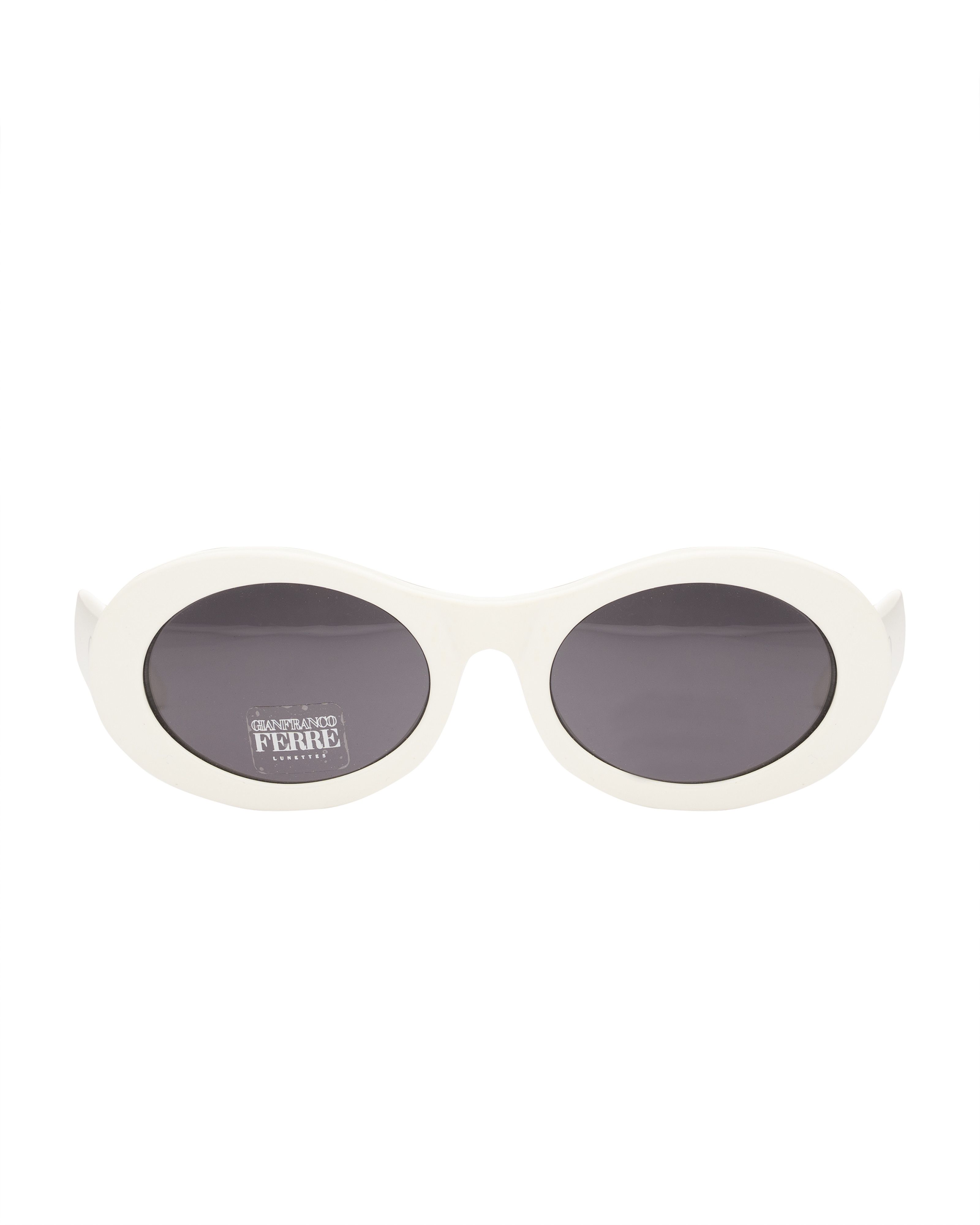 Gianfranco Ferre Gianfranco Ferre '90s White Kurt Cobain Oval Sunglasses Size ONE SIZE - 1 Thumbnail