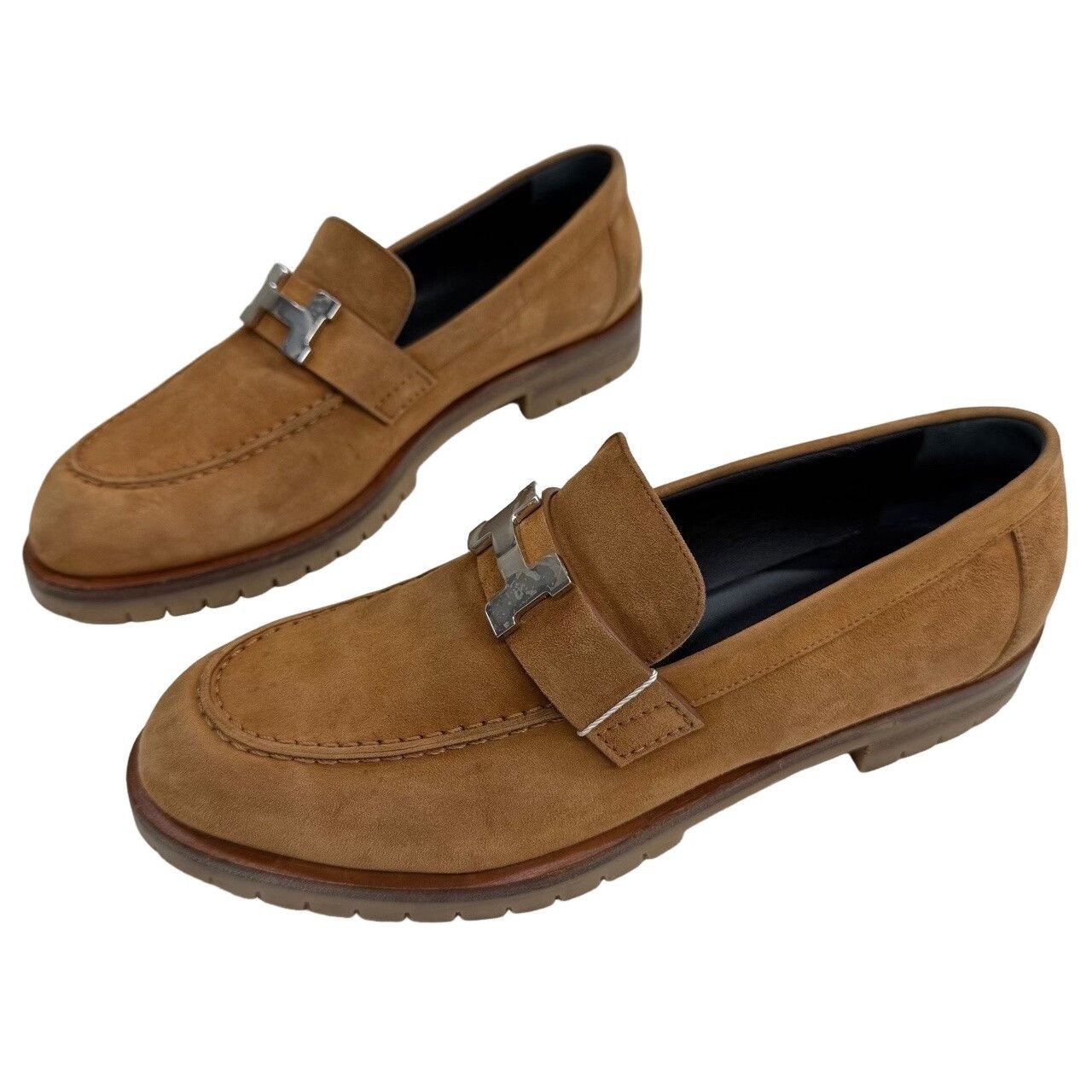 Hermes Hermès Suede H Logo Loafers Size 38 Size US 8 / IT 38 - 1 Thumbnail