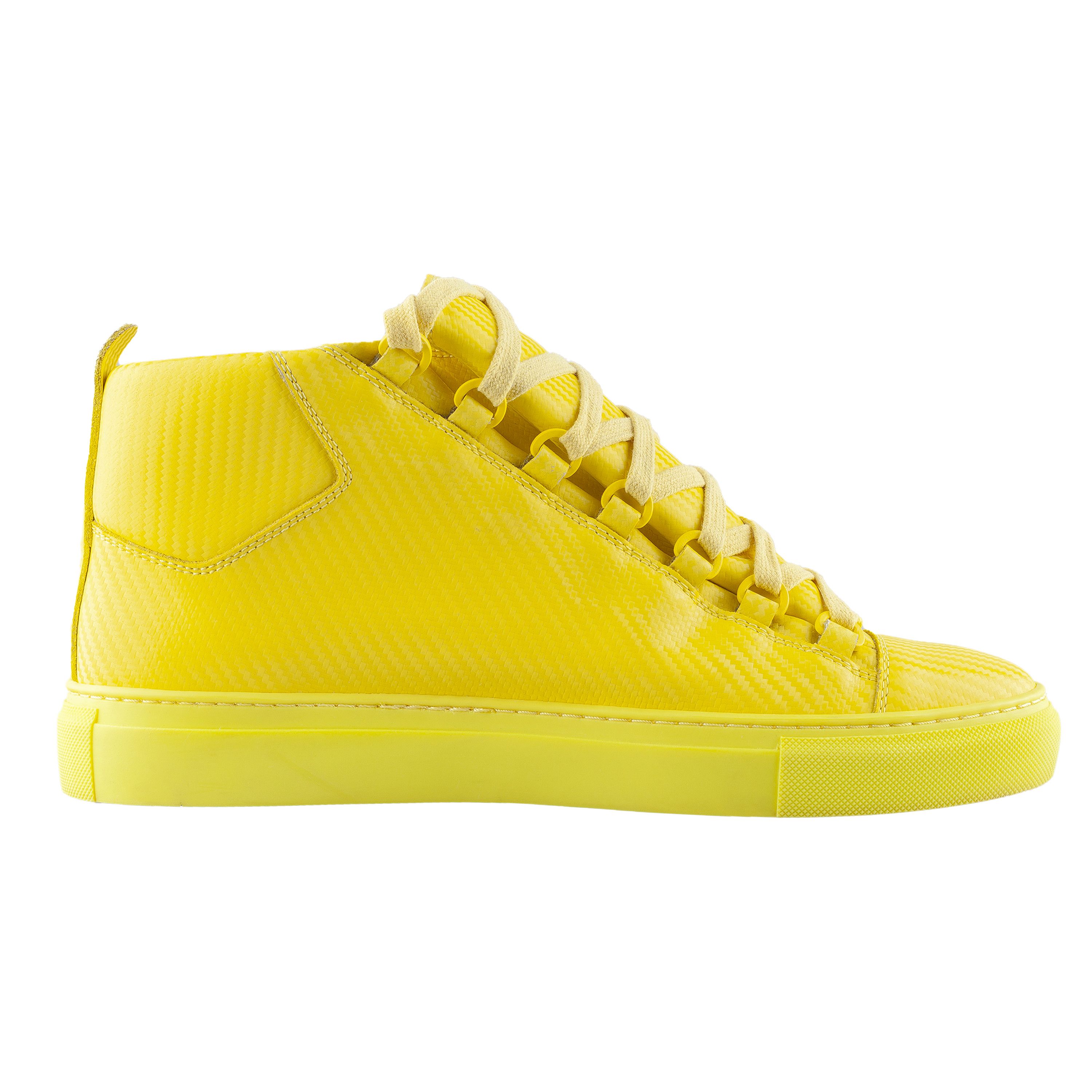 Balenciaga Balenciaga Arena Low Yellow Leather Shoes (40 IT/ 41 EU) Size US 7.5 / EU 40-41 - 4 Thumbnail