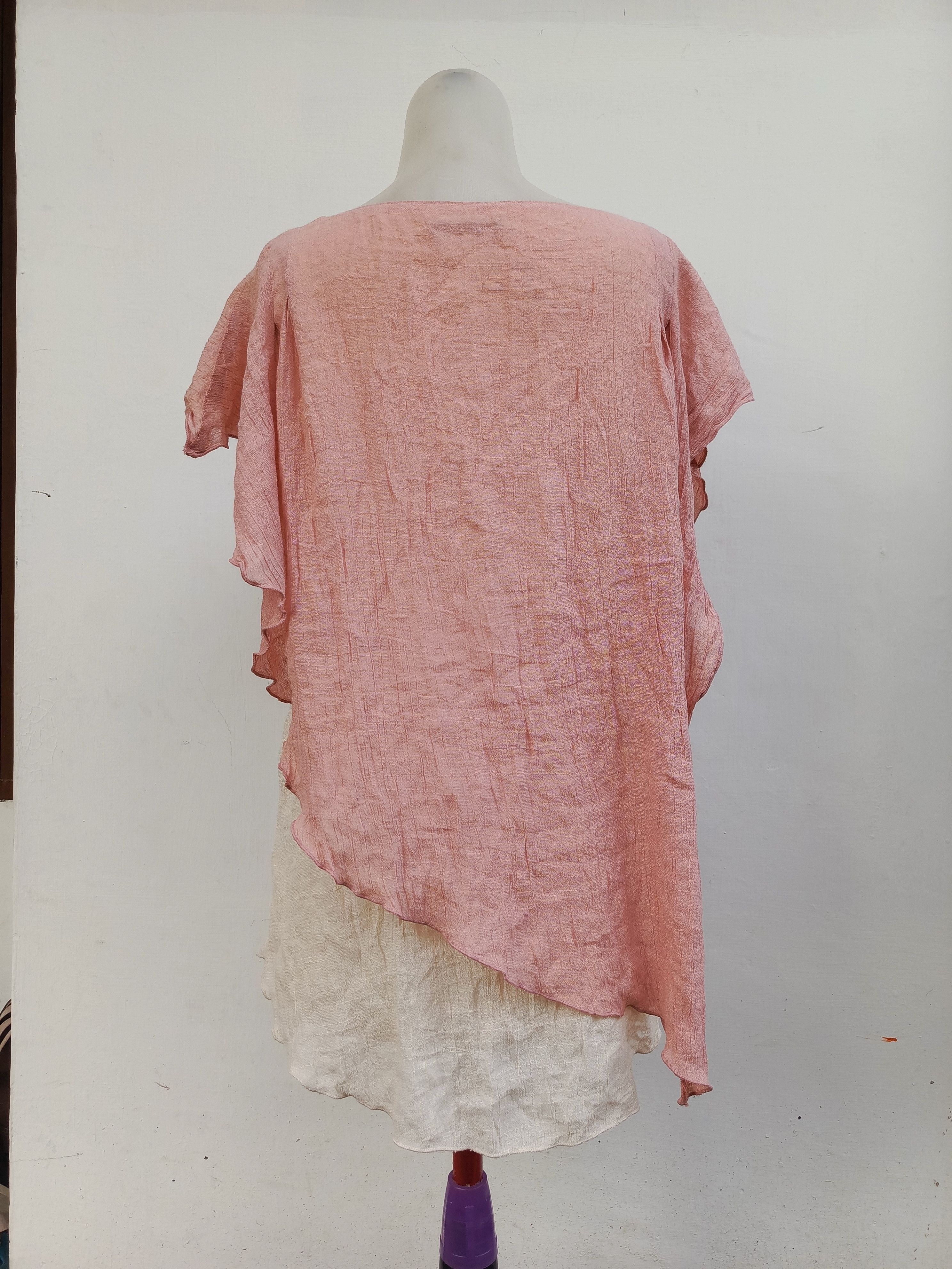 Japanese Brand Toujours Ensemble Layered Blouse – Soft Feminine Style Size L / US 10 / IT 46 - 3 Thumbnail