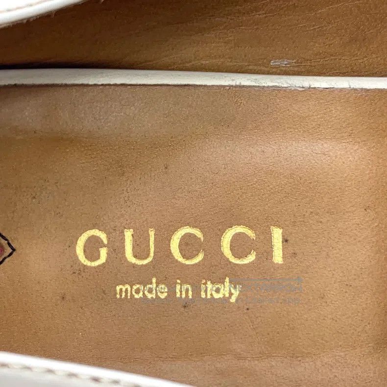 Gucci Gucci Beige logo striped webbing thick-heeled casual shoes Size US 6.5 / IT 36.5 - 8 Thumbnail