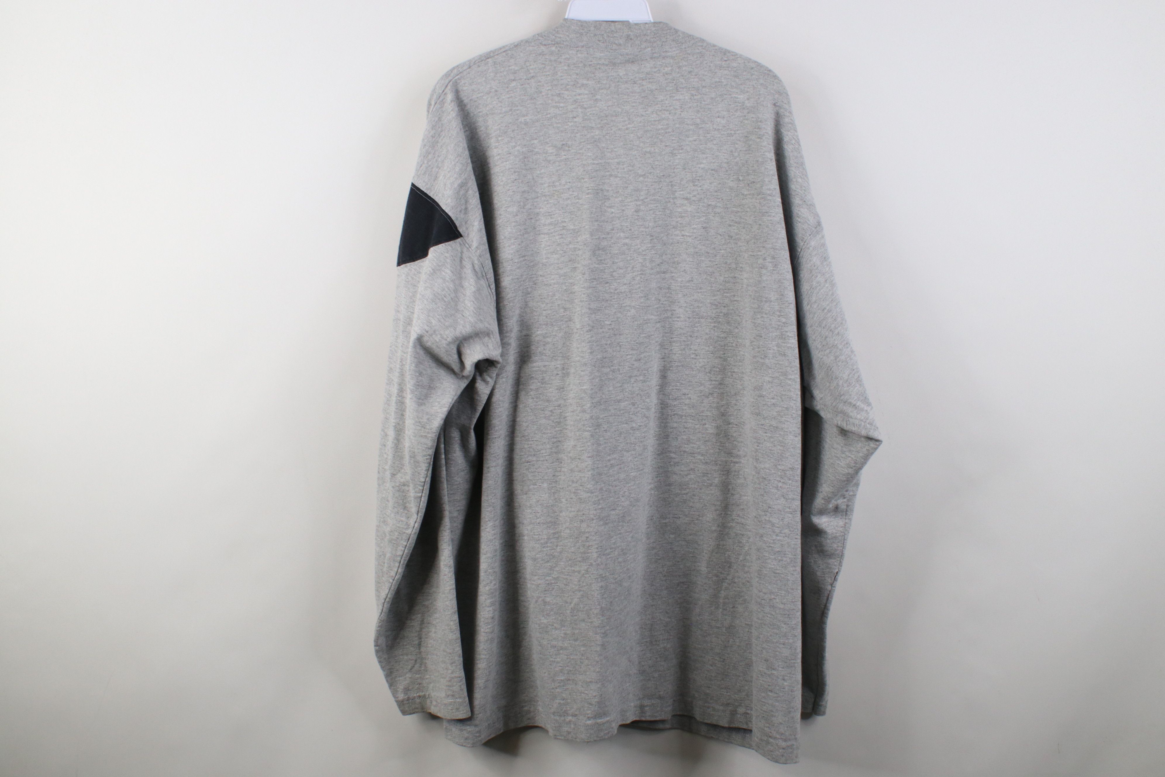 Wilson Vintage 90s Wilson Long Sleeve Henley T-Shirt Heather Gray Size US XXL / EU 58 / 5 - 13 Thumbnail