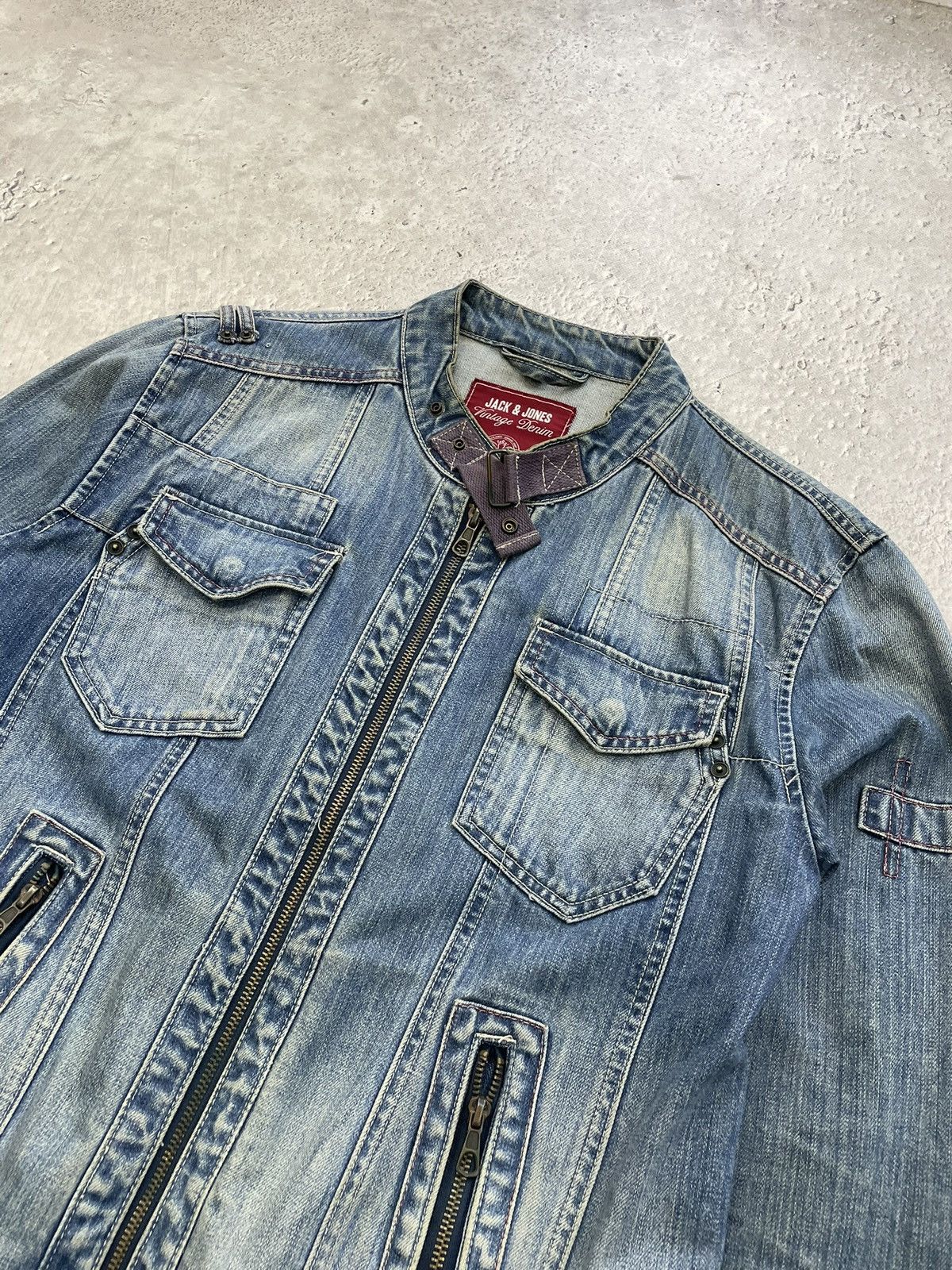 Diesel Diesel style distressed denim zipper jacket y2k hype Size US M / EU 48-50 / 2 - 3 Thumbnail