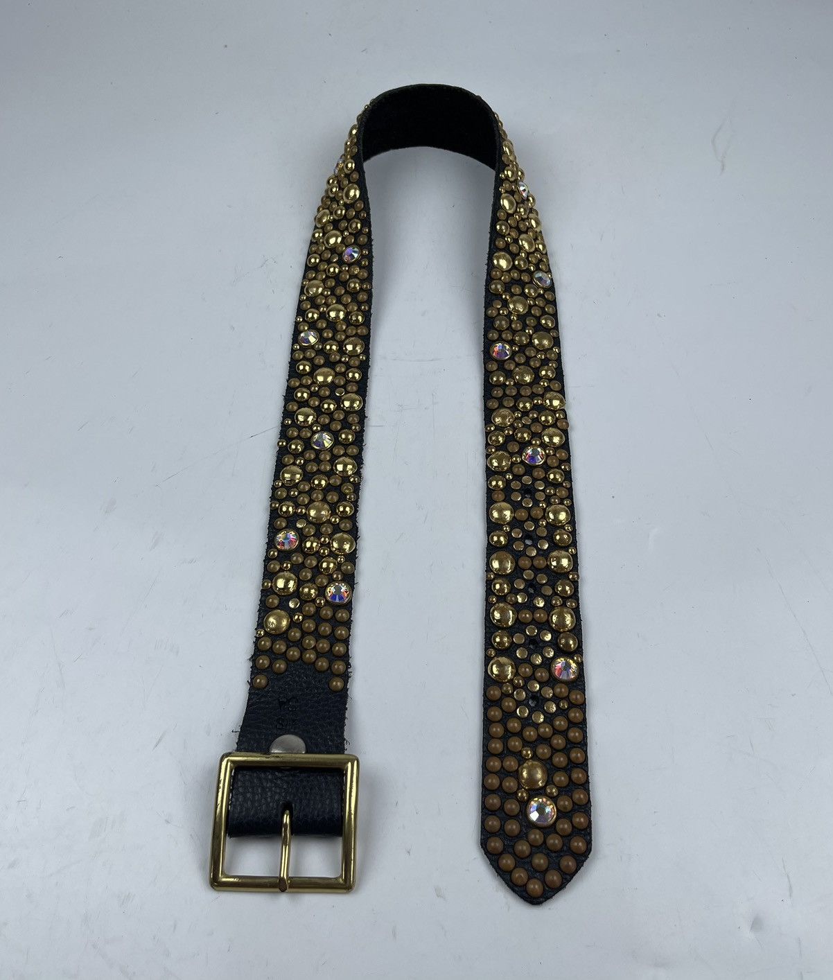 Japanese Brand studded leather belt tc12 Size 34 - 2 Thumbnail