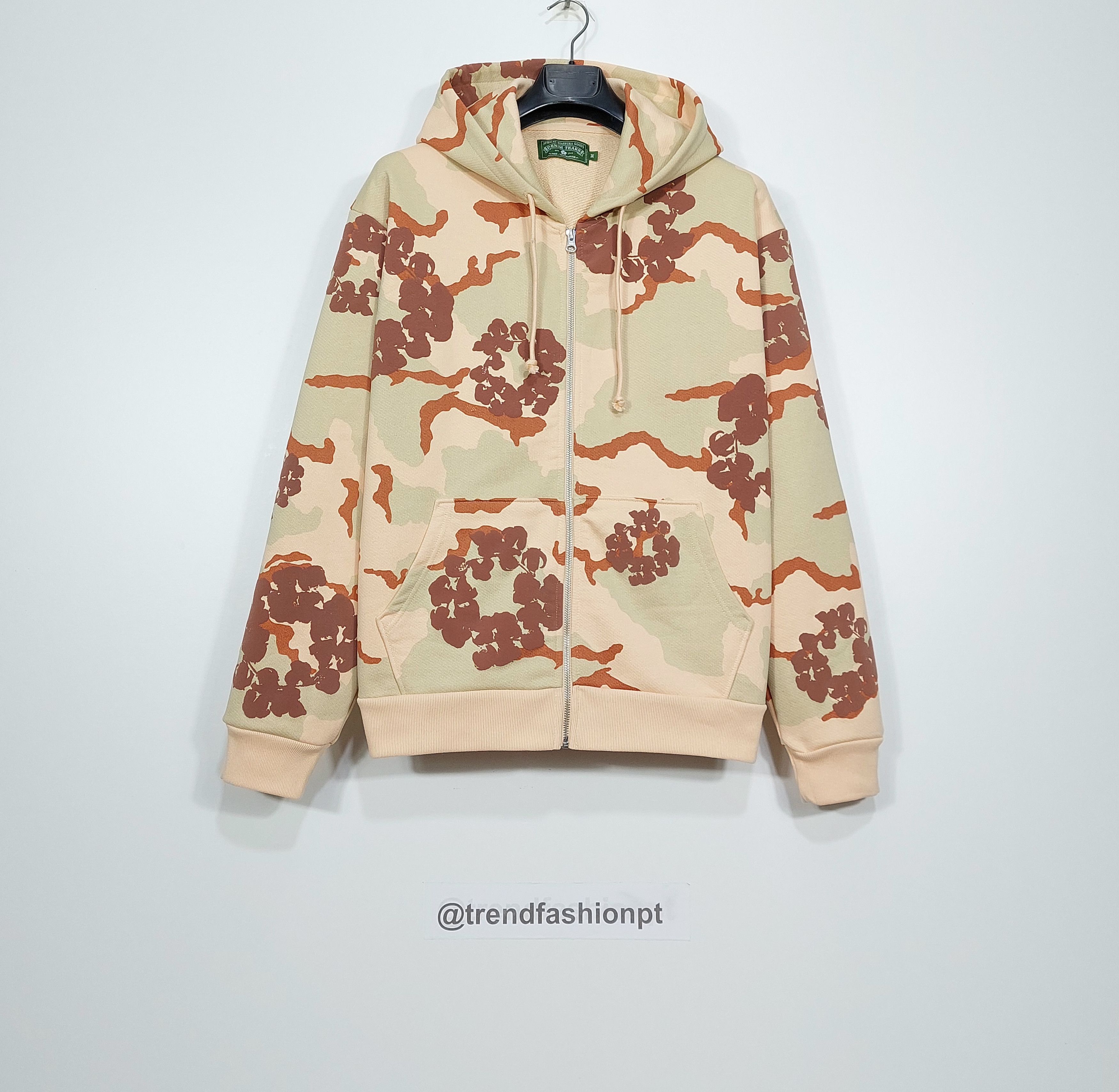 DENIM TEARS cotton wreath zip hoodie - camou tan M Size US M / EU 48-50 / 2 - 1 Thumbnail