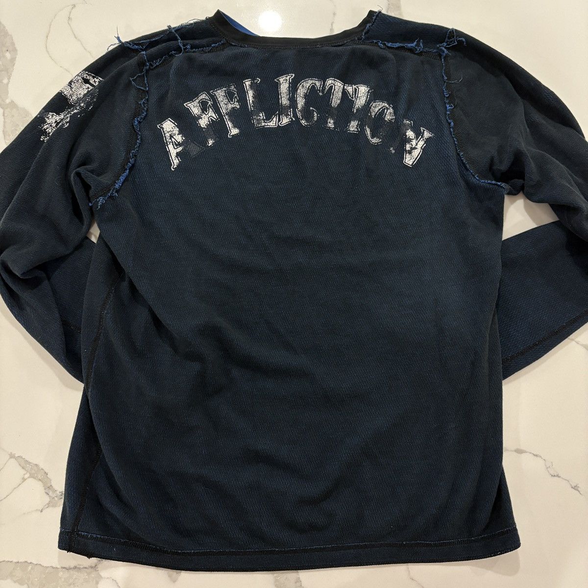 Affliction × Vintage Vintage Affliction Y2K Grunge Reversible LS Shirt Size US XL / EU 56 / 4 - 2 Thumbnail