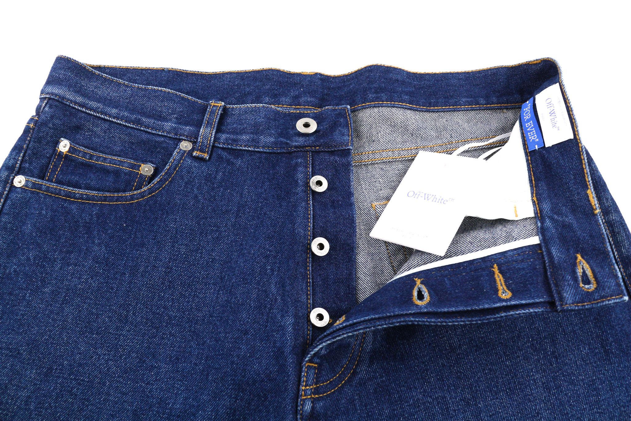 Off-White ARR ZIP DET SKATE W32 Blue Washed Denim Pockets 81653 Size US 32 / EU 48 - 4 Thumbnail