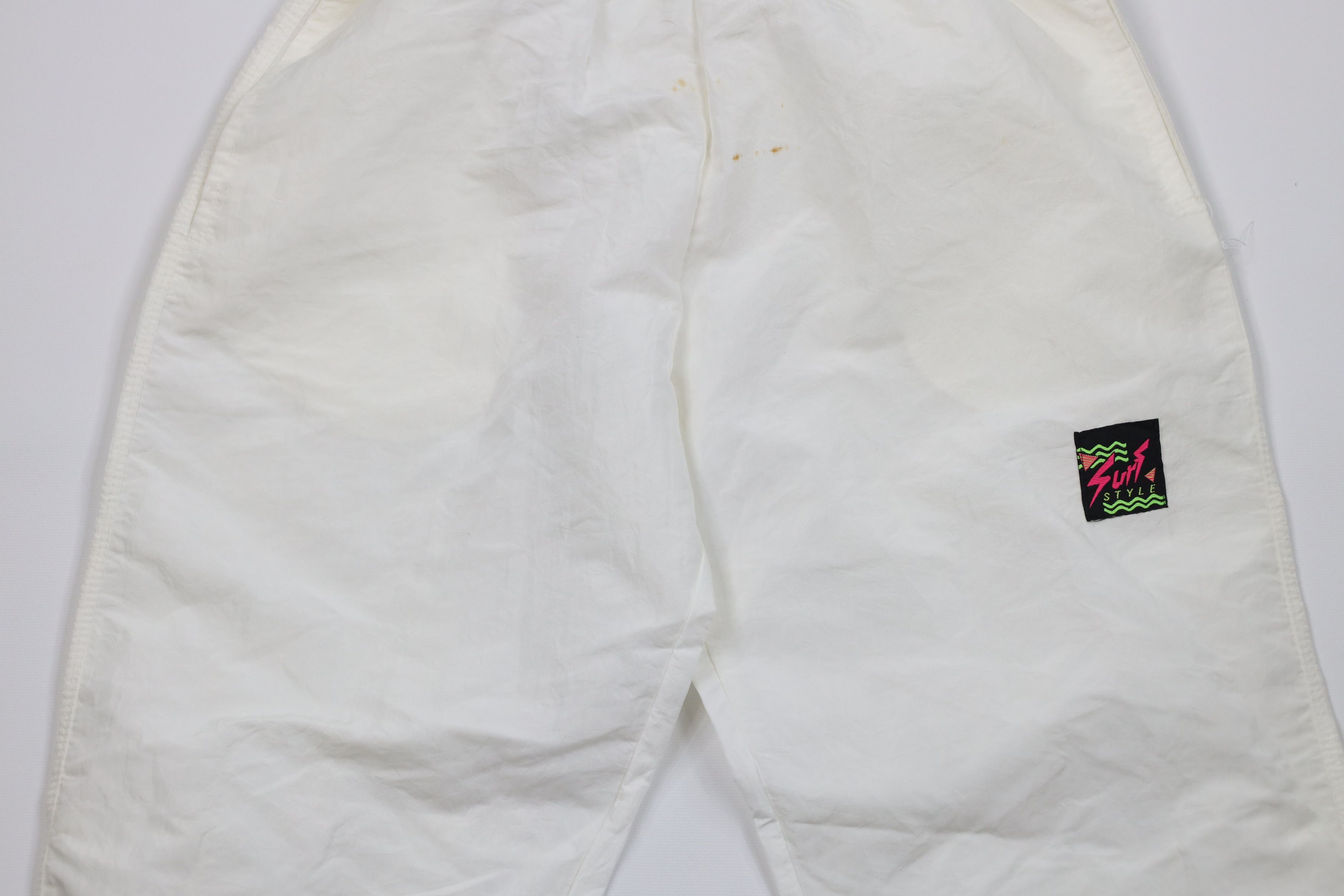 Vintage Vintage 90s Surf Style Windbreaker Joggers Pants White USA Size US 32 / EU 48 - 3 Thumbnail