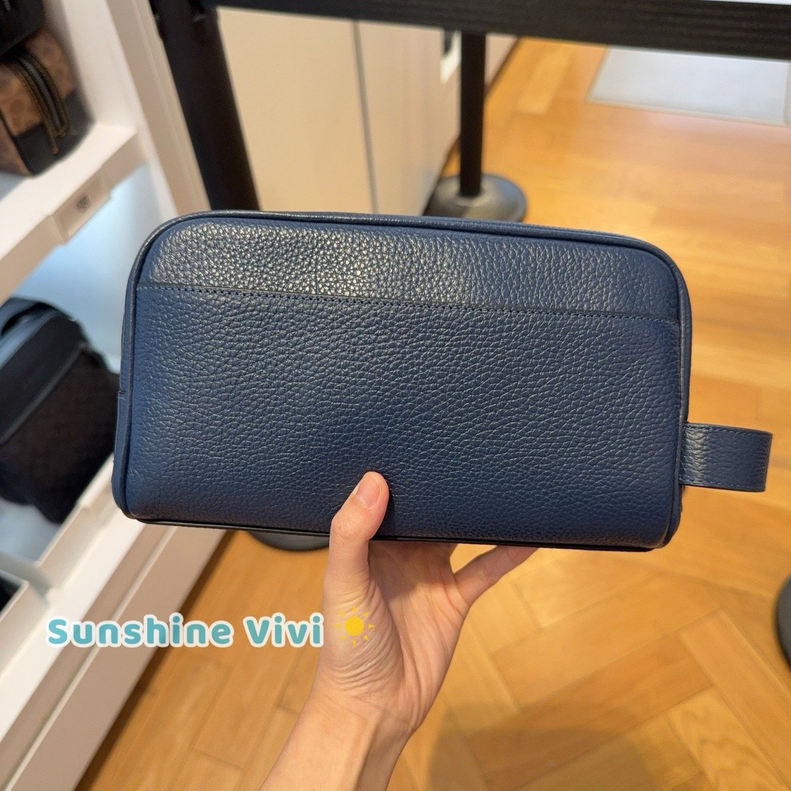 Coach NWT Coach MEN Small Travel Kit Car CEK63 Leather Deep blue Size ONE SIZE - 5 Thumbnail