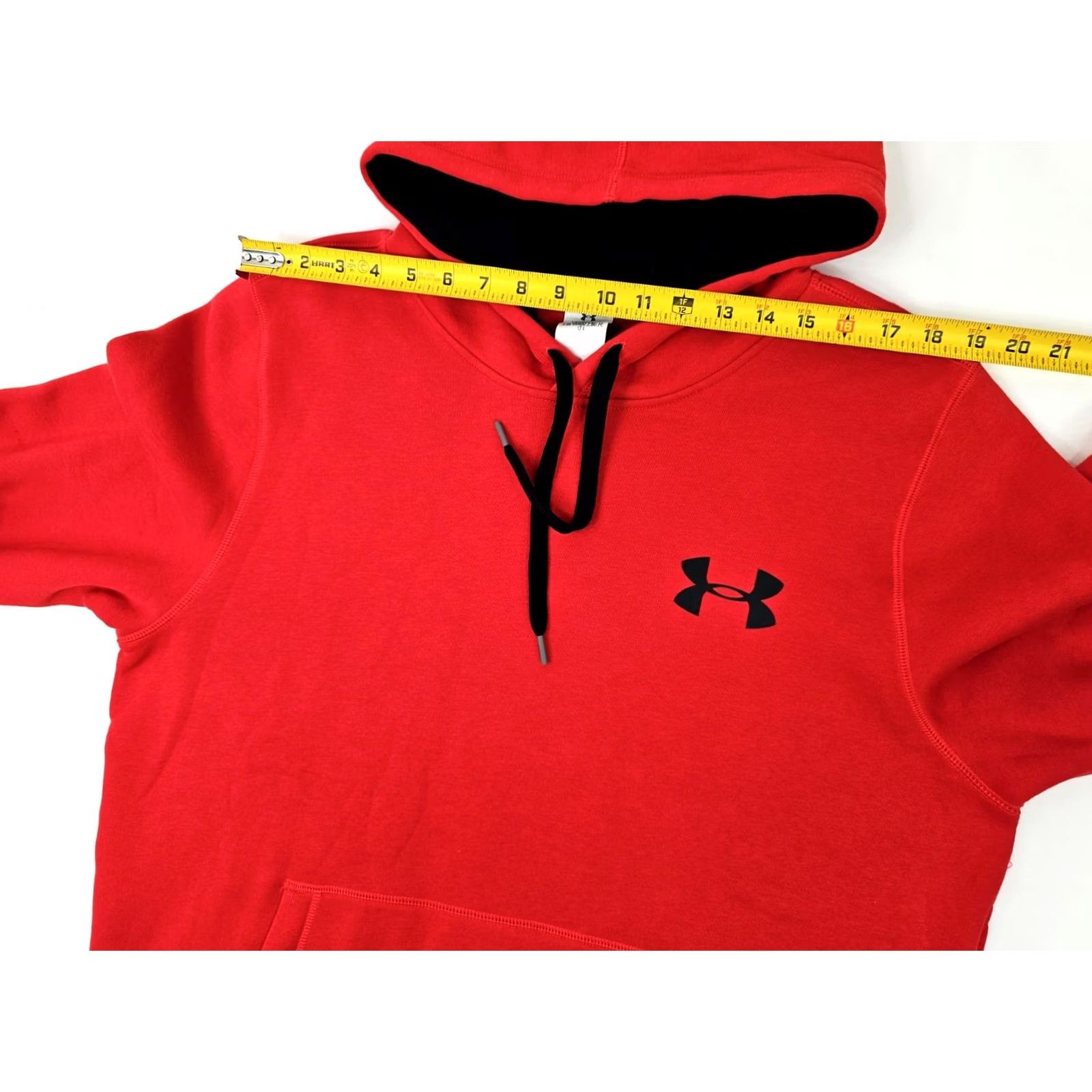 Under Armour Under Armour Team Rival All Season Gear Fleece Pullover Hoodie Men L Red EUC Size US L / EU 52-54 / 3 - 4 Thumbnail