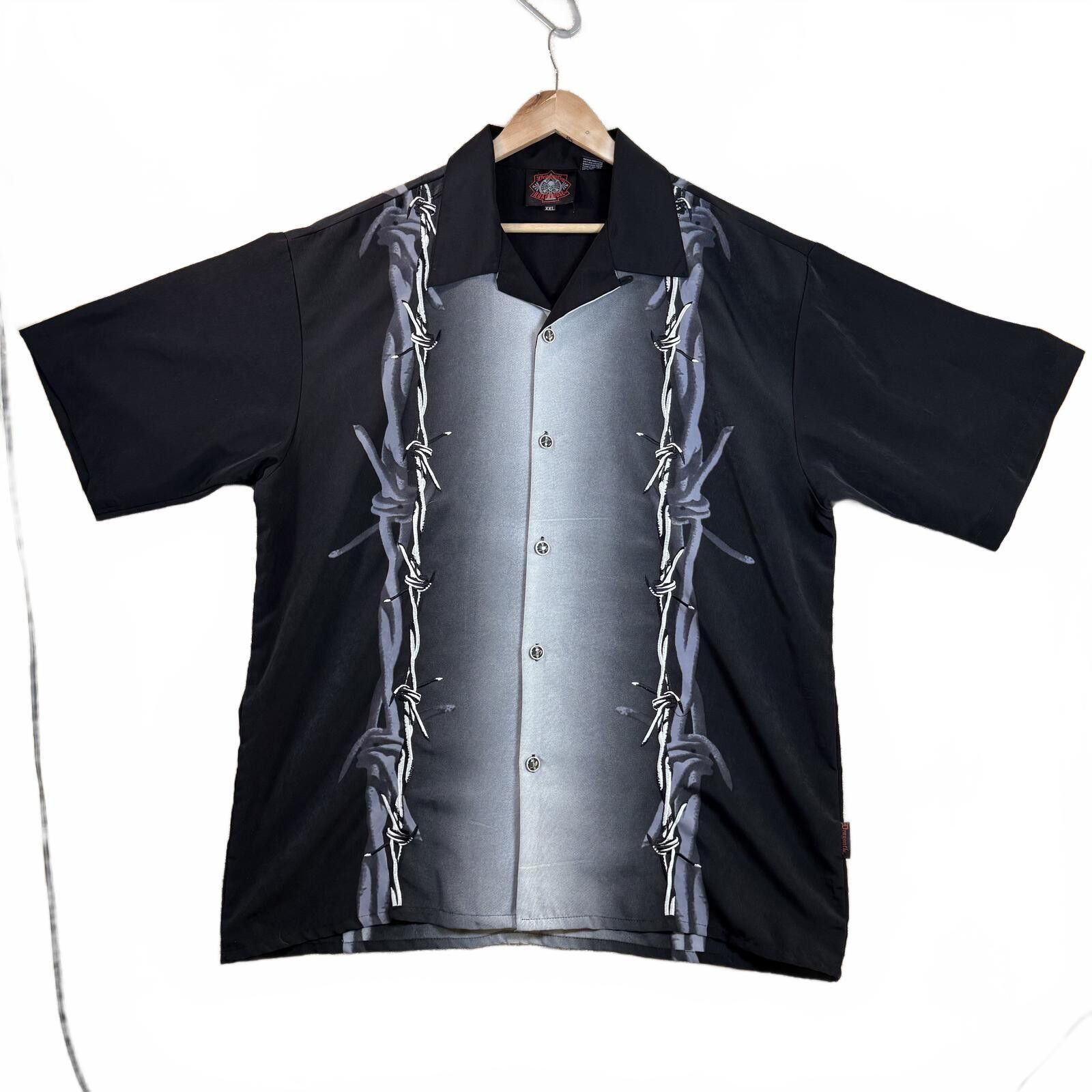 Dragonfly Y2K Dragonfly Roadhouse Barbed Wire Button Up XXL Size US XXL / EU 58 / 5 - 1 Thumbnail