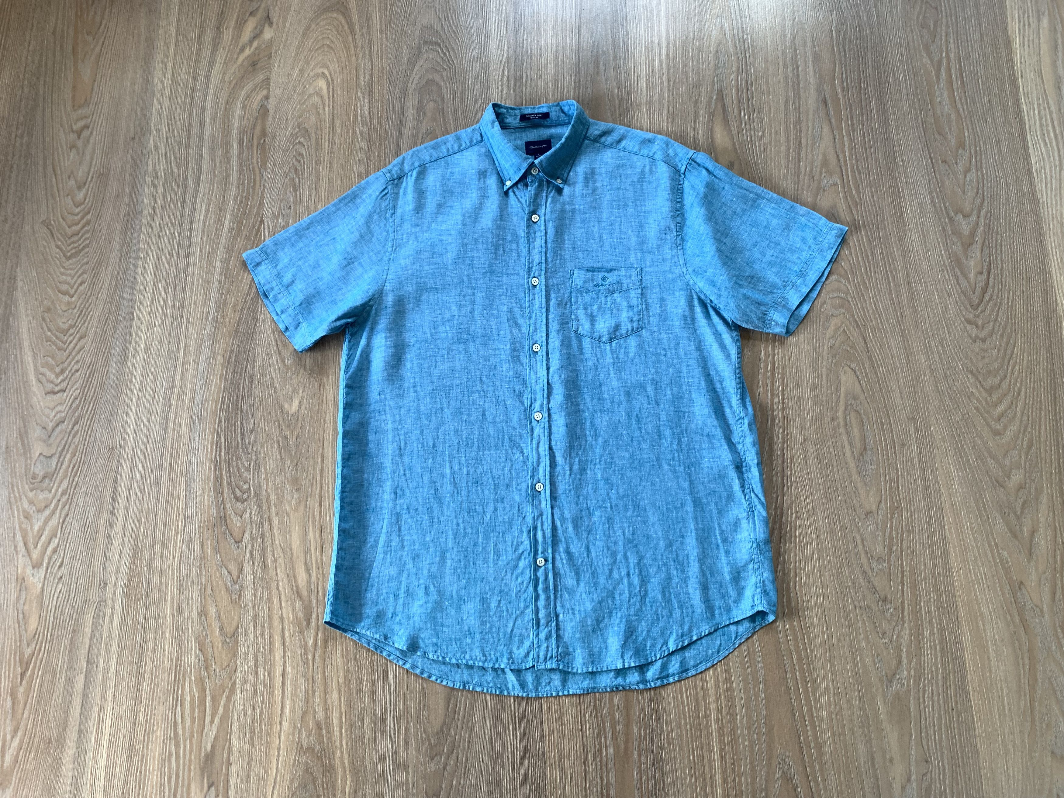 Gant Gant Regular Linen Summer Short Sleeve Shirt Size US L / EU 52-54 / 3 - 1 Thumbnail