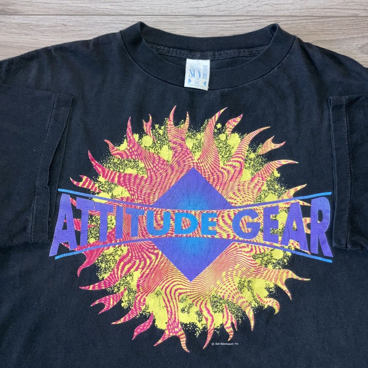 Other 90s Attitude Gear fractal surf skate tee Size US XL / EU 56 / 4 - 1 Thumbnail