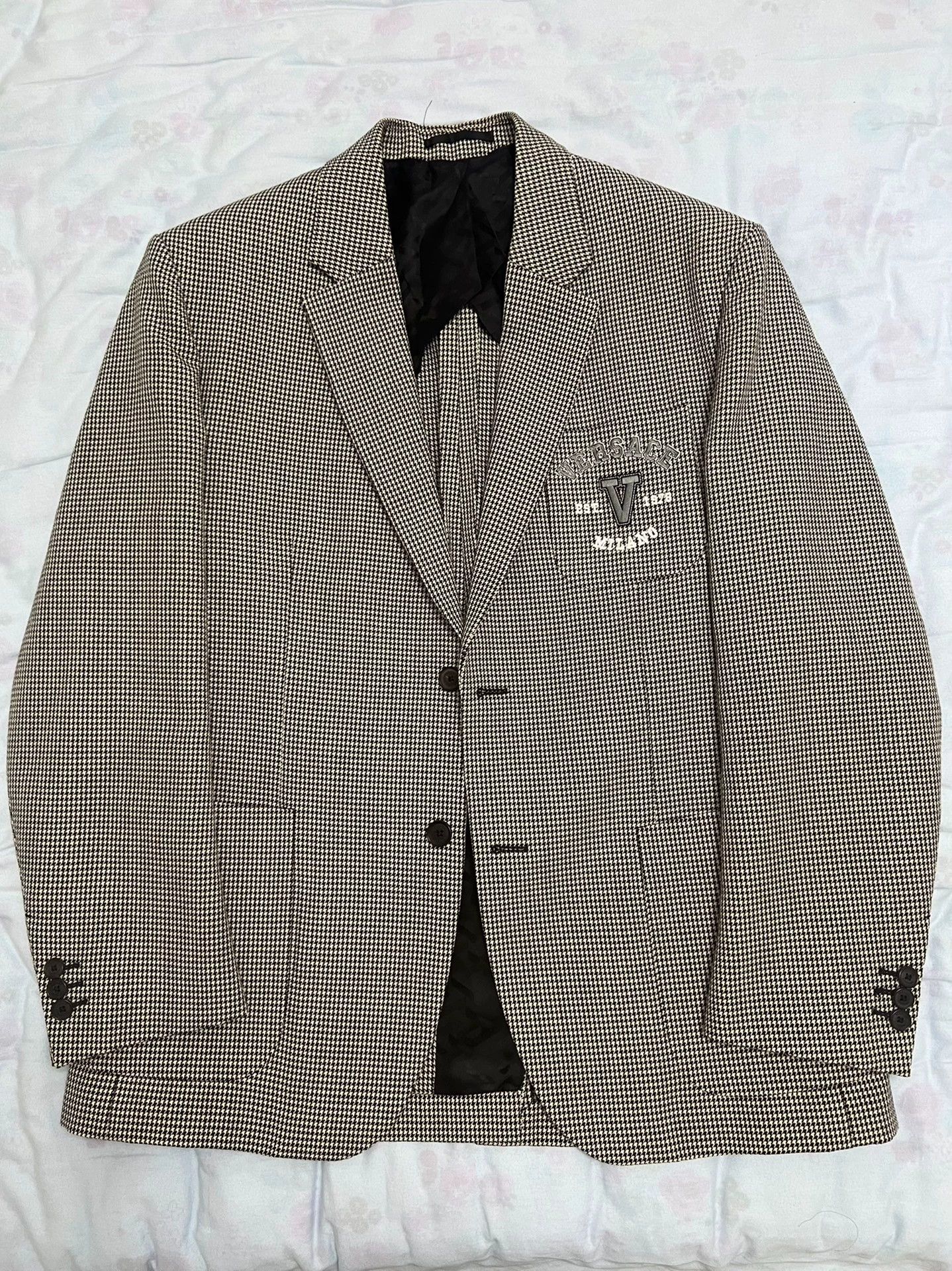 Versace Versace Runway Regular 1 Vent 100% Wool Plaid 52 Blazer Size 52R - 1 Thumbnail